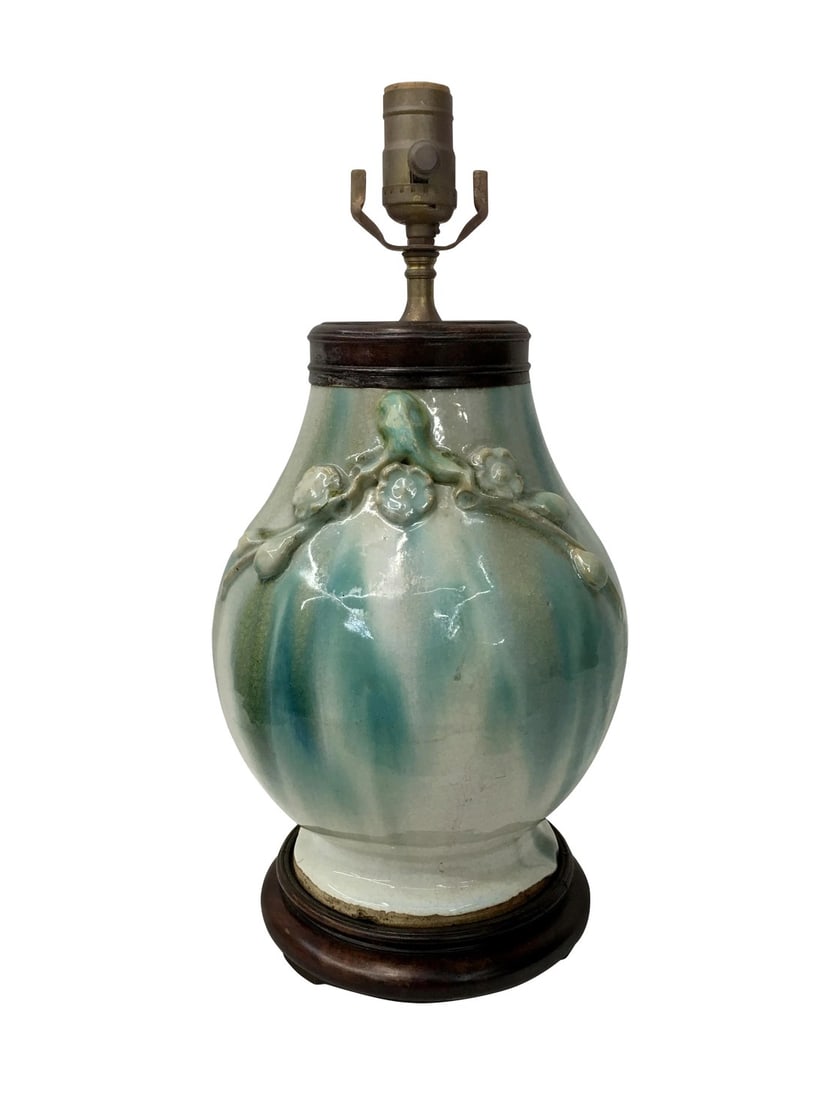 19th Century Chinese Chin Dynasty Chun Ware Vase Lamp (1 of 4)