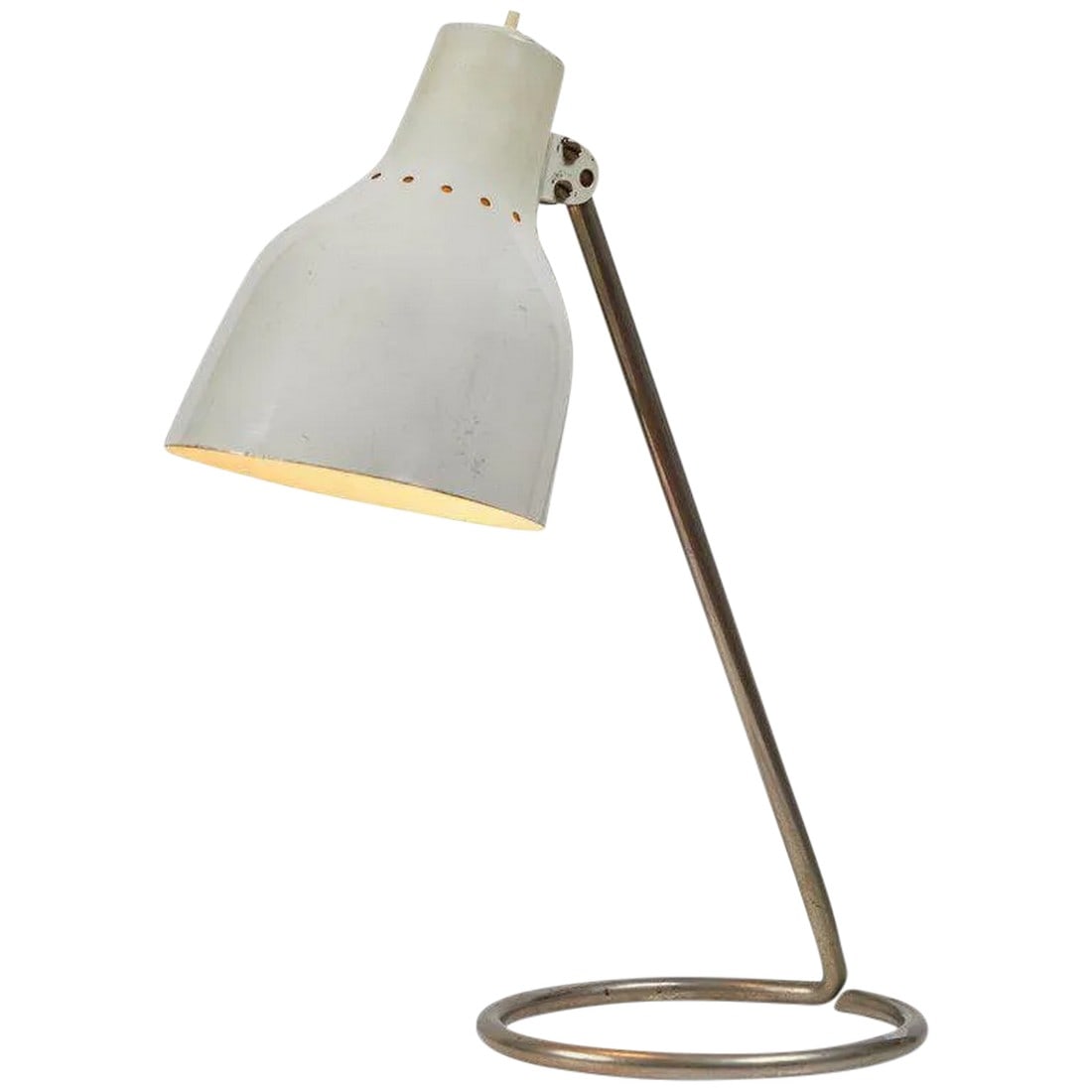 1960s Mid-Century Modern Bag Turgi White Table Lamp (1 of 11)