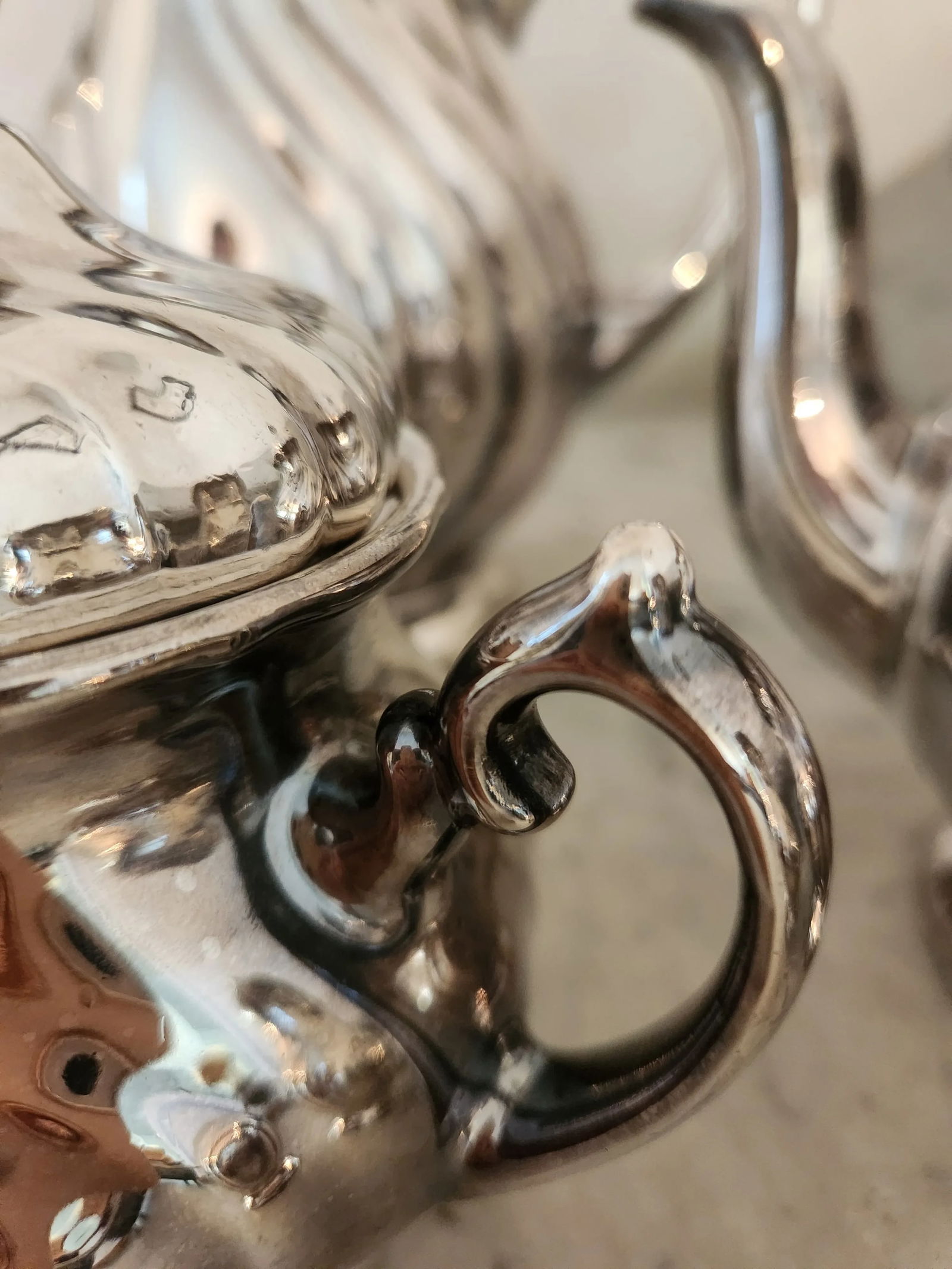 Art Deco German Silver Enamel Tea & Coffee Service, Attributed to Wmf, Circa 1930s - 10