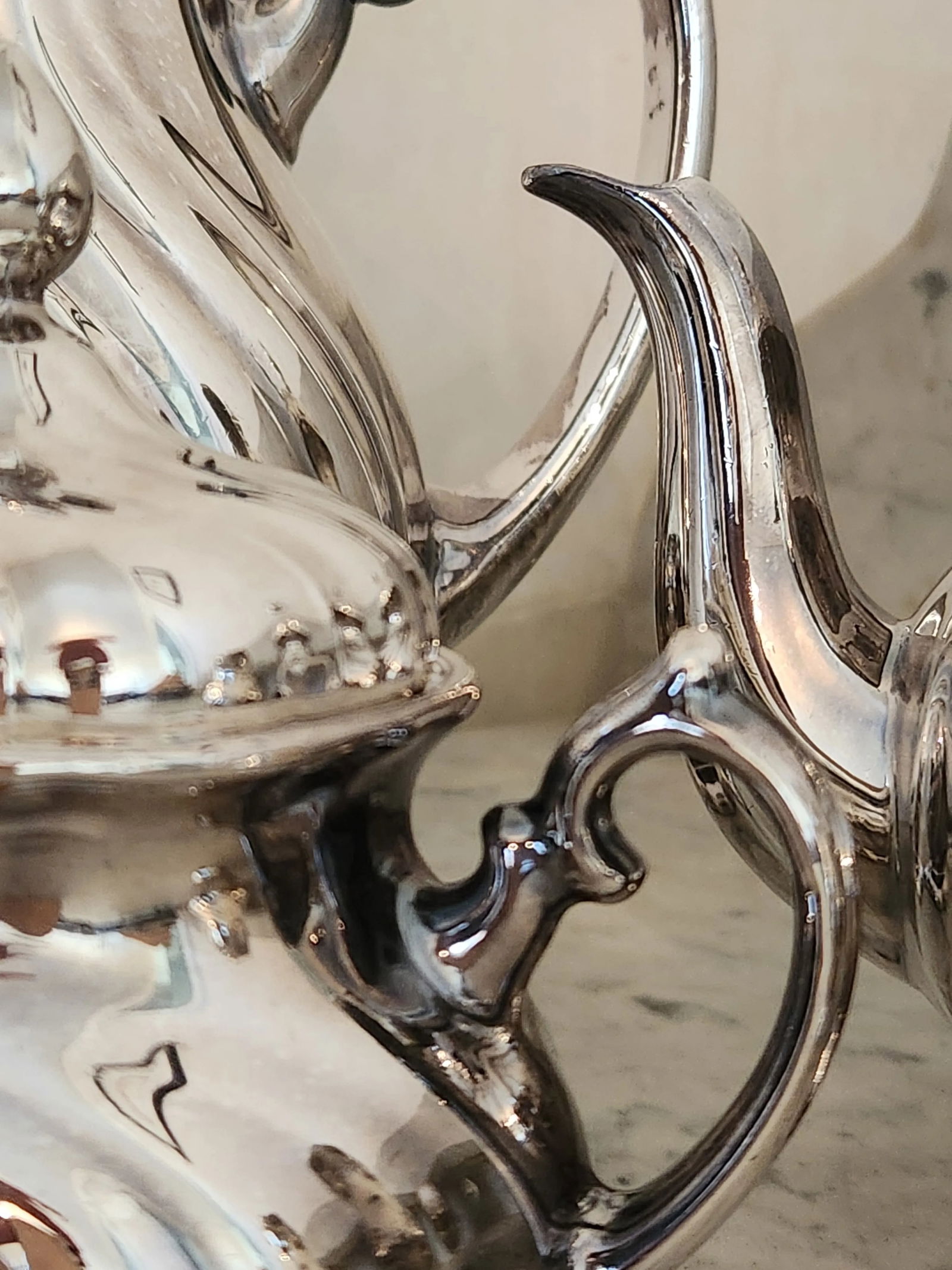 Art Deco German Silver Enamel Tea & Coffee Service, Attributed to Wmf, Circa 1930s - 7