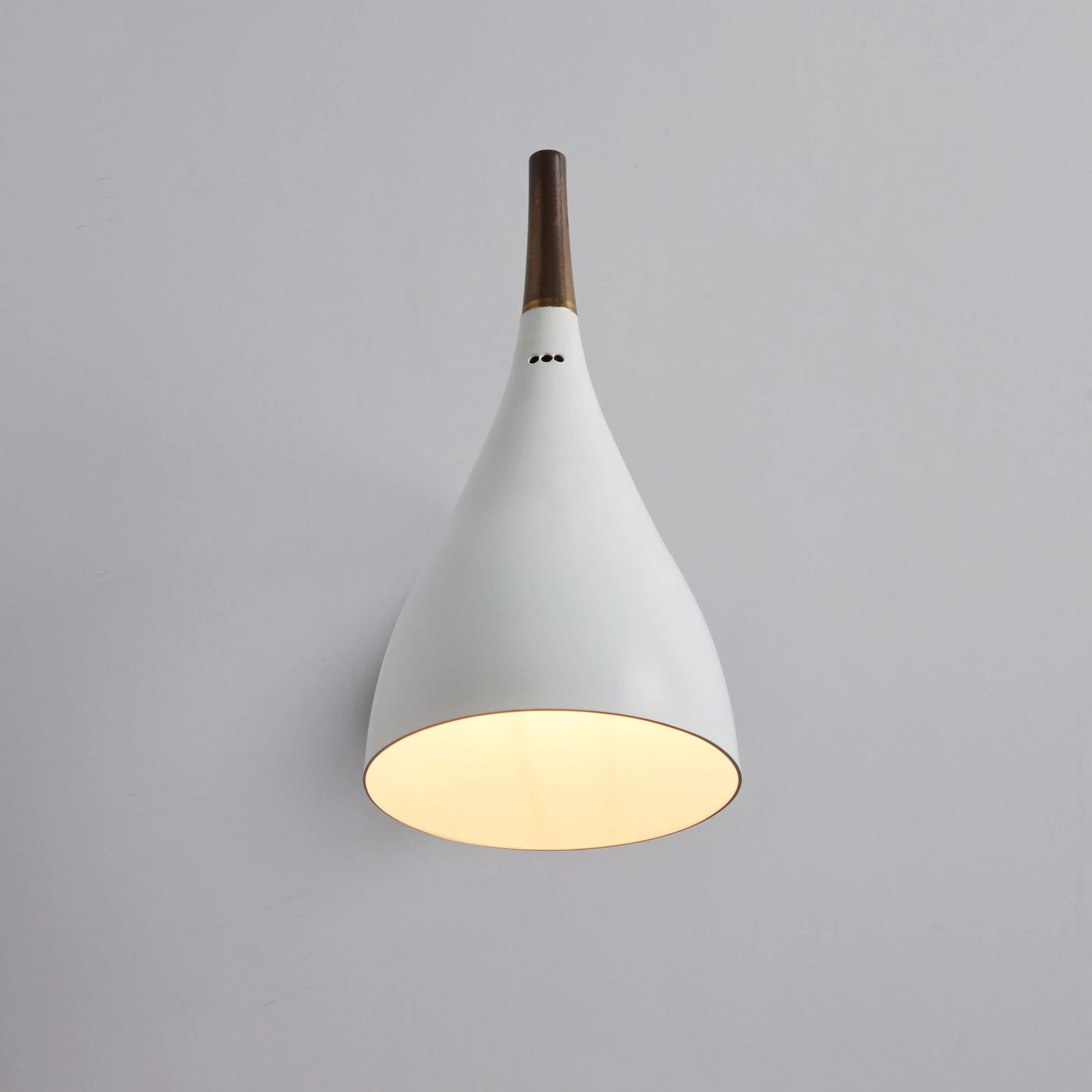 1960s Cosack Leuchten Brass & White Metal Wall Lights - a Pair - 3