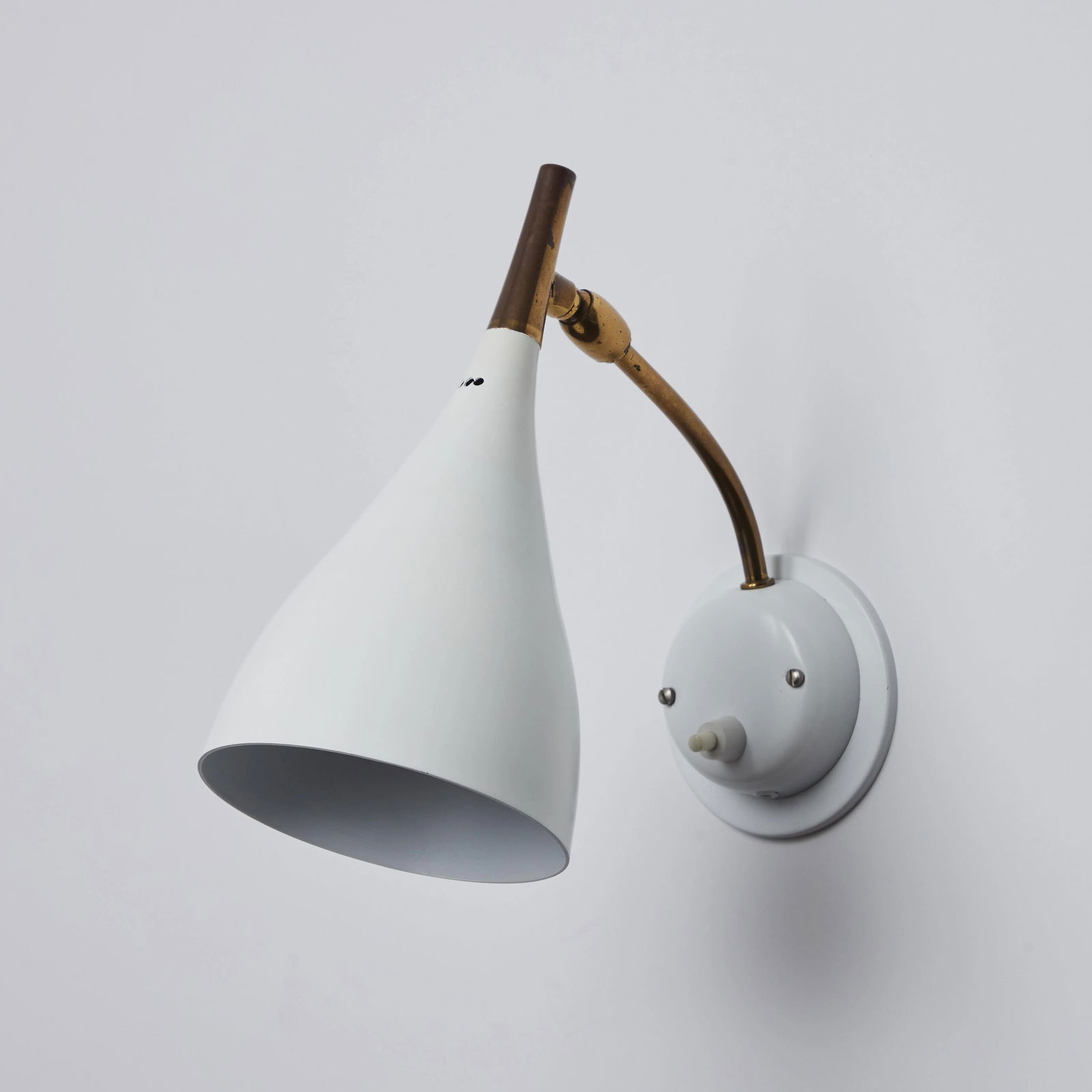 1960s Cosack Leuchten Brass & White Metal Wall Lights - a Pair - 4