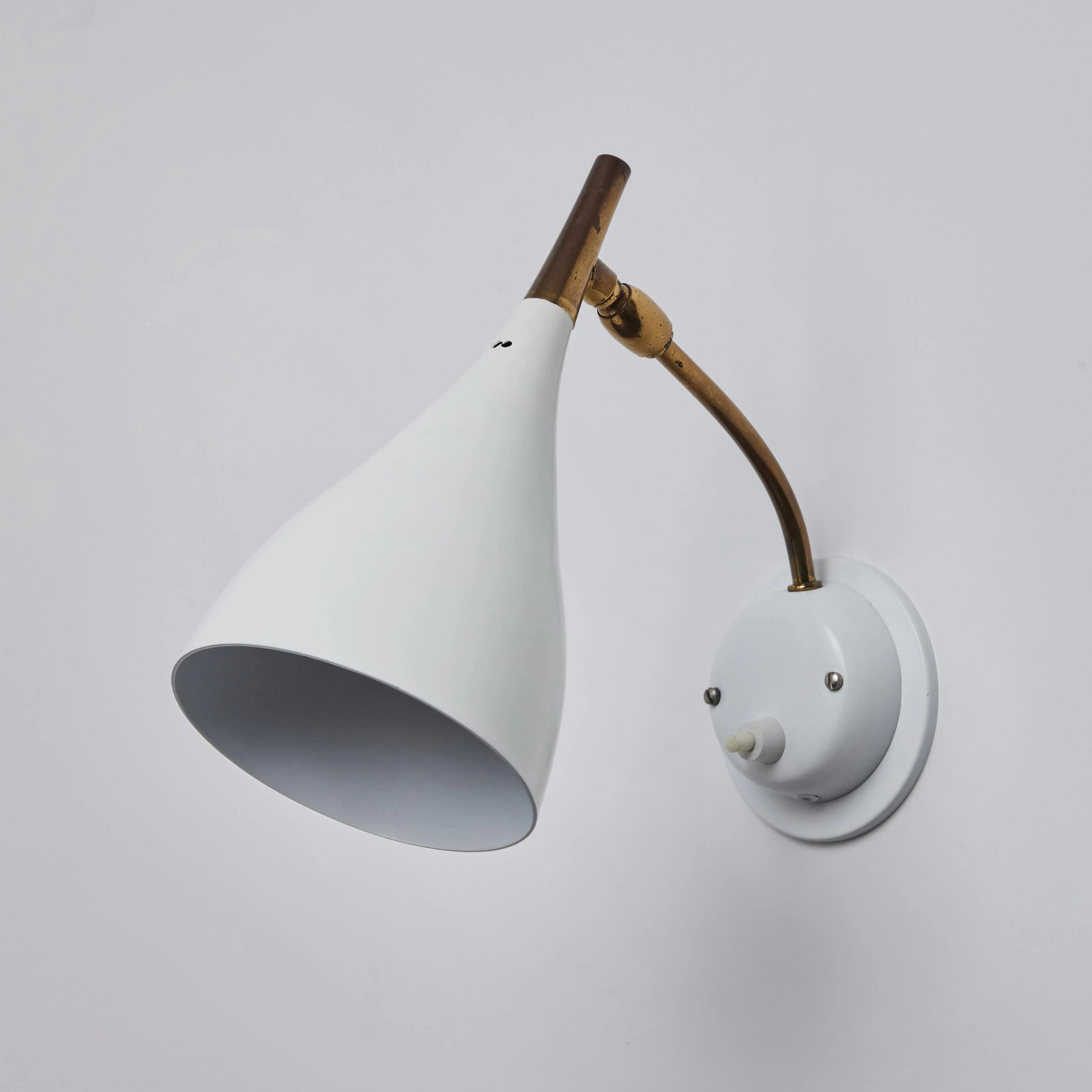 1960s Cosack Leuchten Brass & White Metal Wall Lights - a Pair - 6