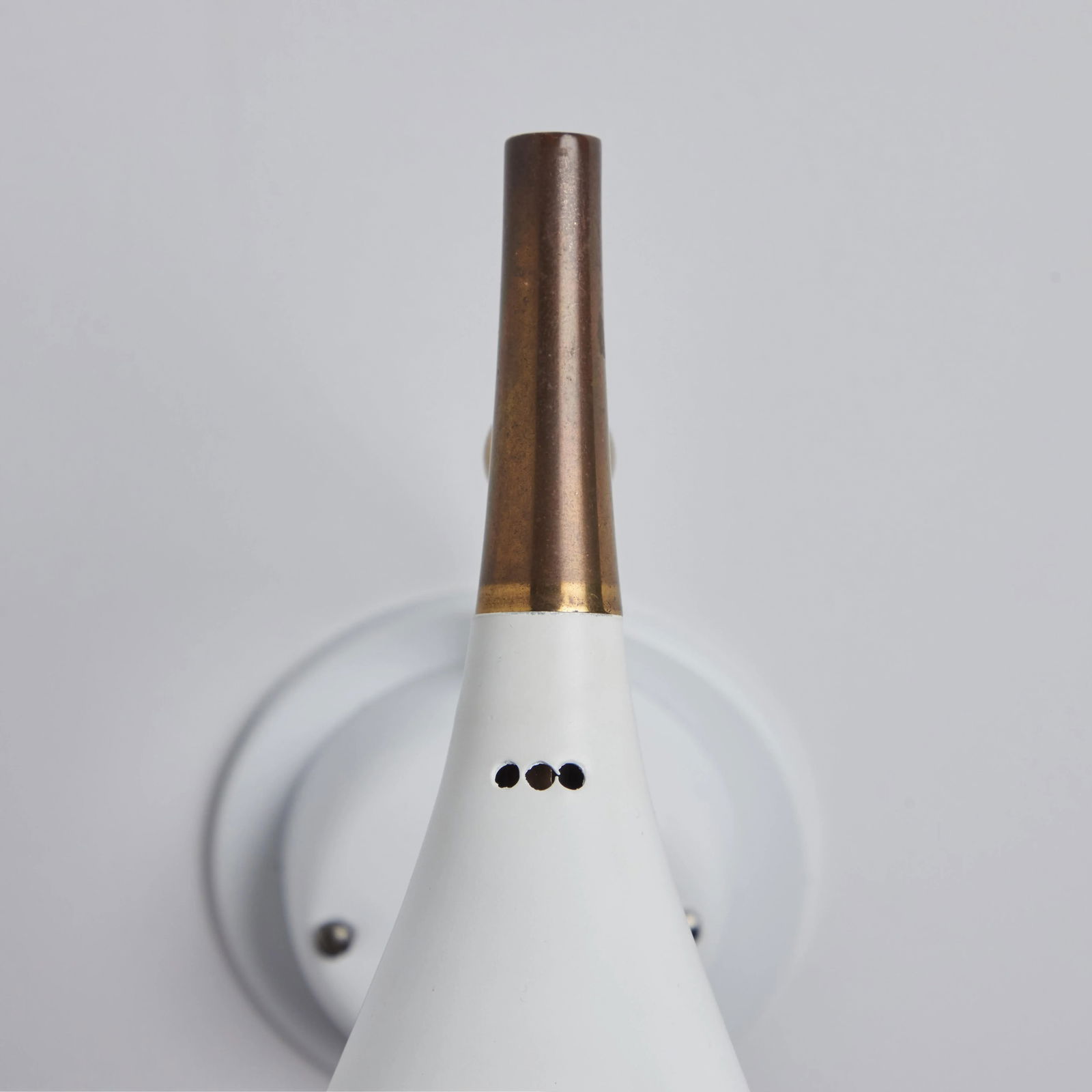 1960s Cosack Leuchten Brass & White Metal Wall Lights - a Pair - 8