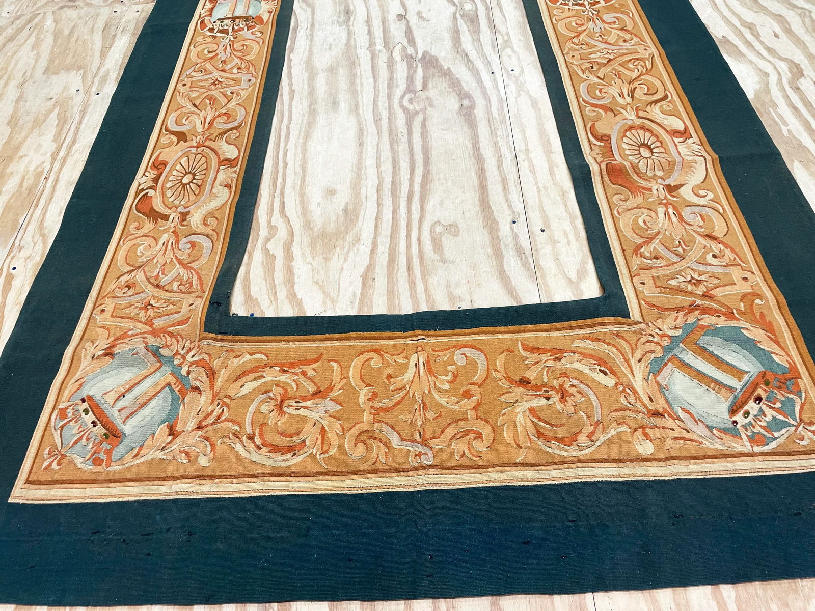 Antique Aubusson Door-Window Panel - 3