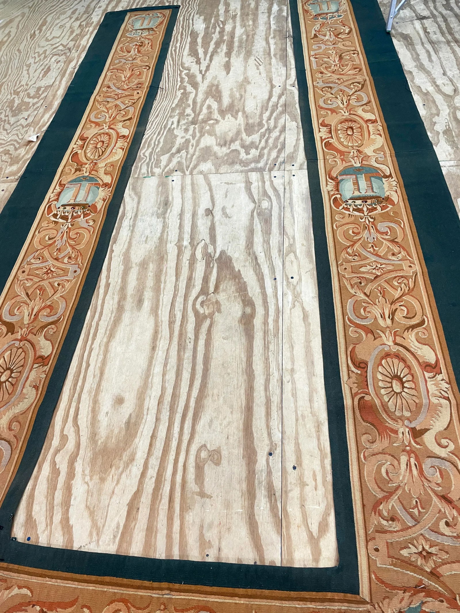 Antique Aubusson Door-Window Panel - 5