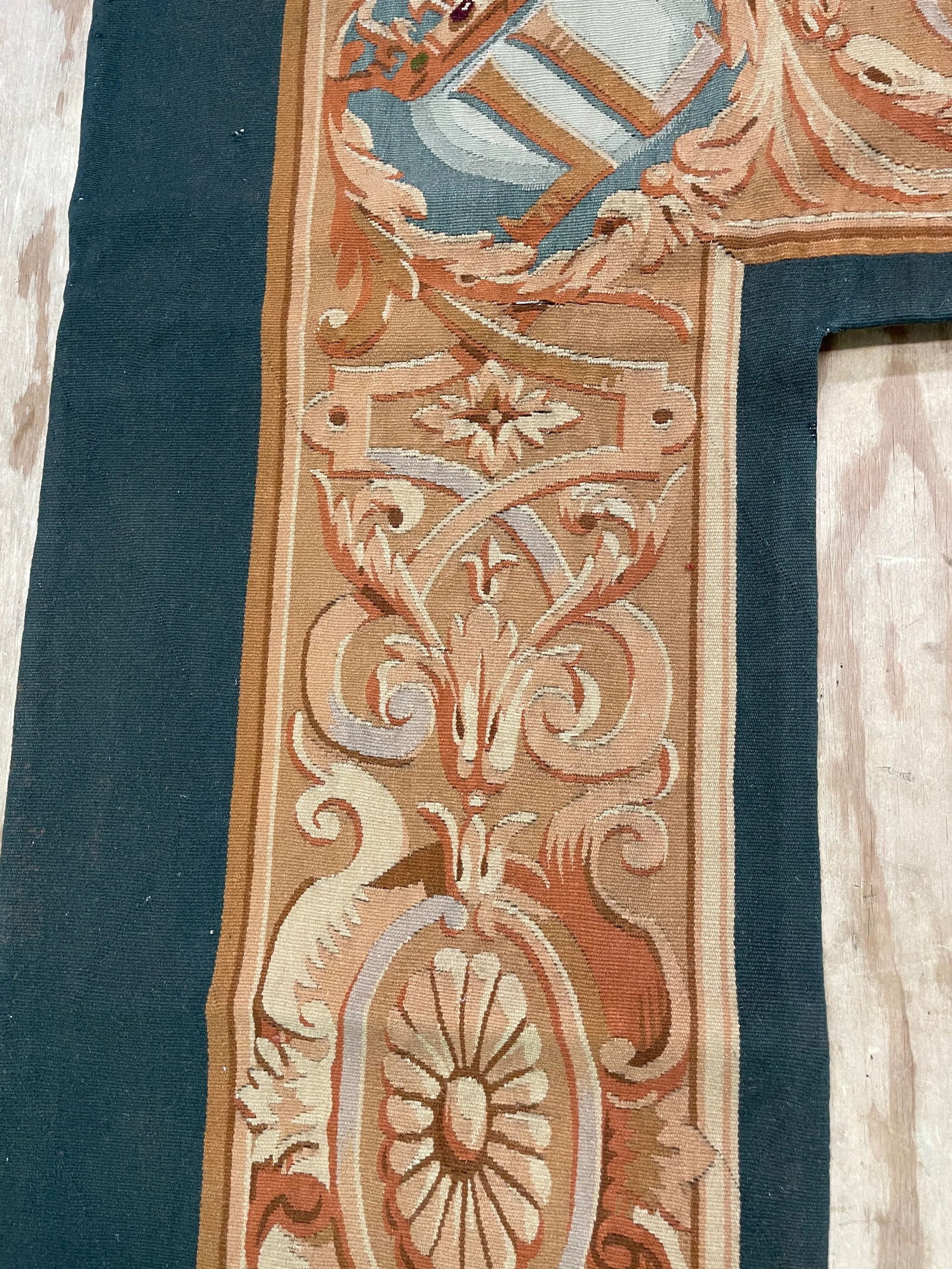 Antique Aubusson Door-Window Panel - 7