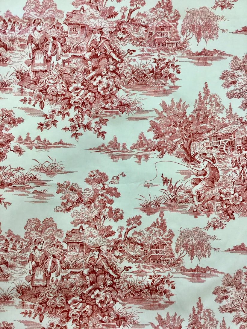 Waverly Cotton Satin Twill Woodland Toile Linen Upholstery Fabric: Famous fabric by Waverly in 100 % cotton in medium weight satin twill. A classic indeed! Condition: Imperfections: No Imperfections Condition Notes: Excellent Dimensions: Height: 0.01 in. Width: