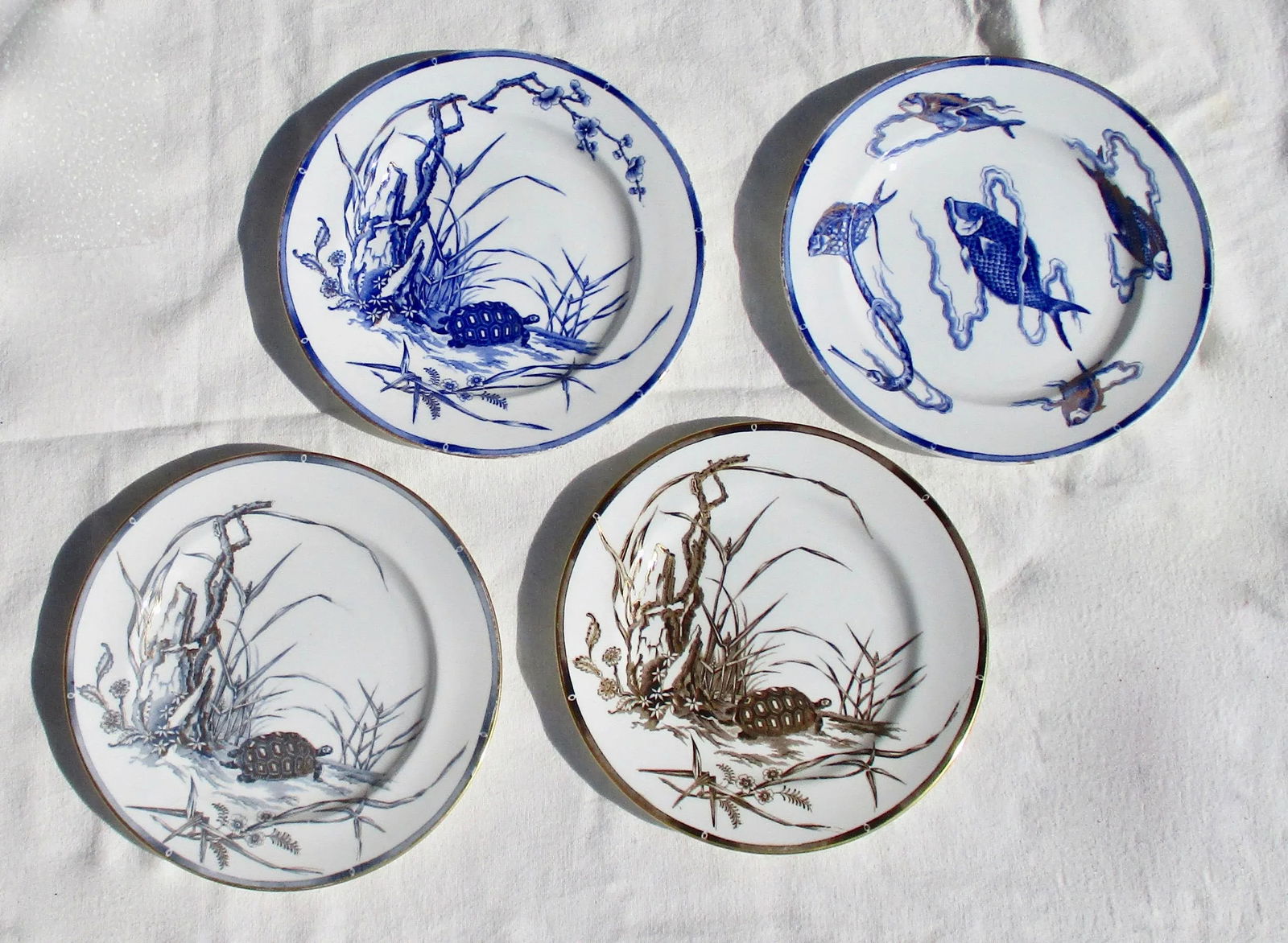 Four Royal Worcester Hand Painted English Porcelain Serving Dishes 1870's - a Set of 4 - 10