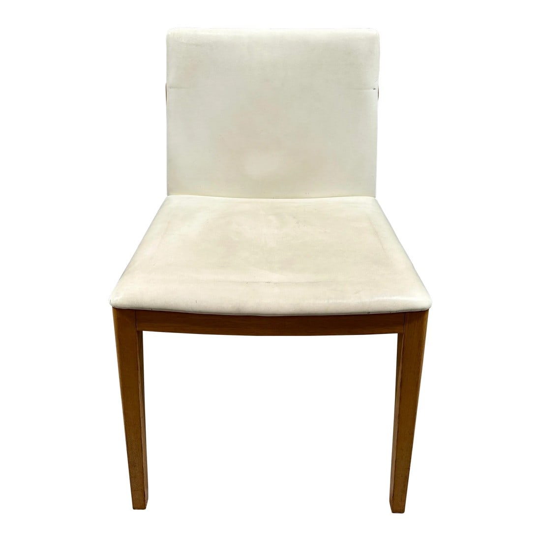 Poltrona Frau Beatrice White Leather Chair With Wooden Accents (1 of 12)