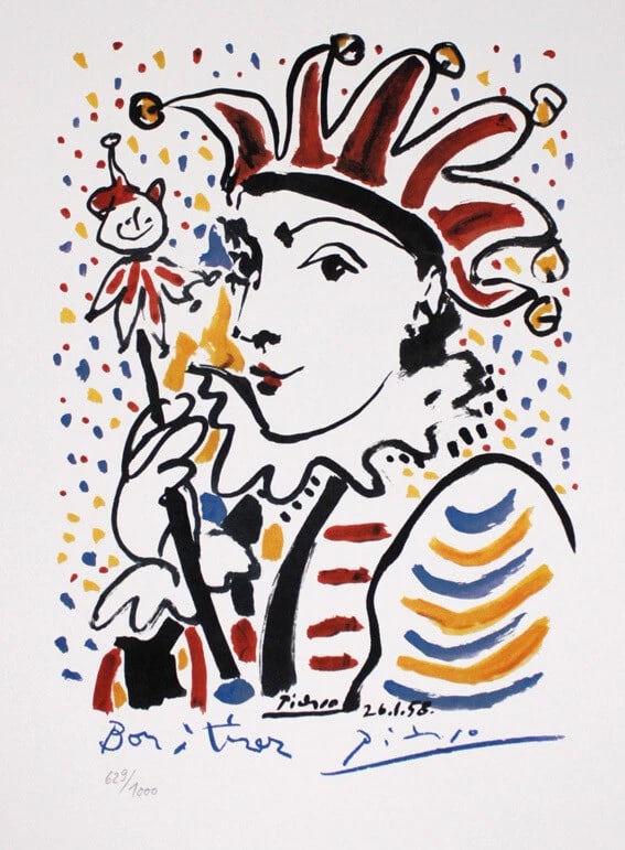 After Picasso Lithograph "Carnival" 1958 on Arches Watermarked Paper. Printed in France. Limited Edi - 2