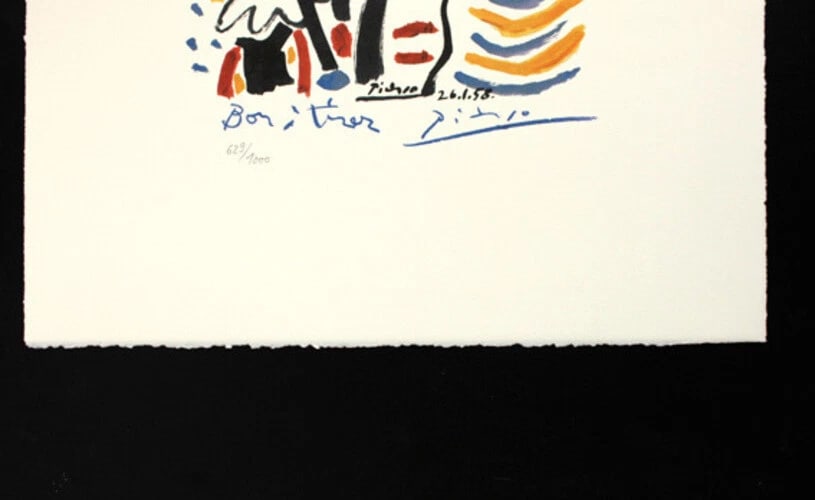 After Picasso Lithograph "Carnival" 1958 on Arches Watermarked Paper. Printed in France. Limited Edi - 3