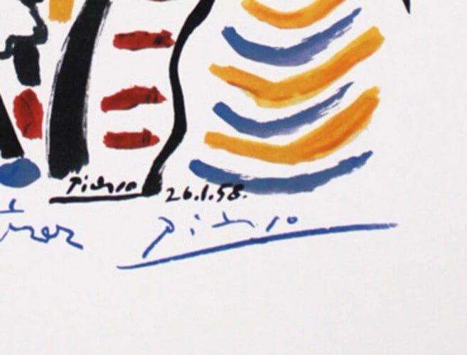 After Picasso Lithograph "Carnival" 1958 on Arches Watermarked Paper. Printed in France. Limited Edi - 4