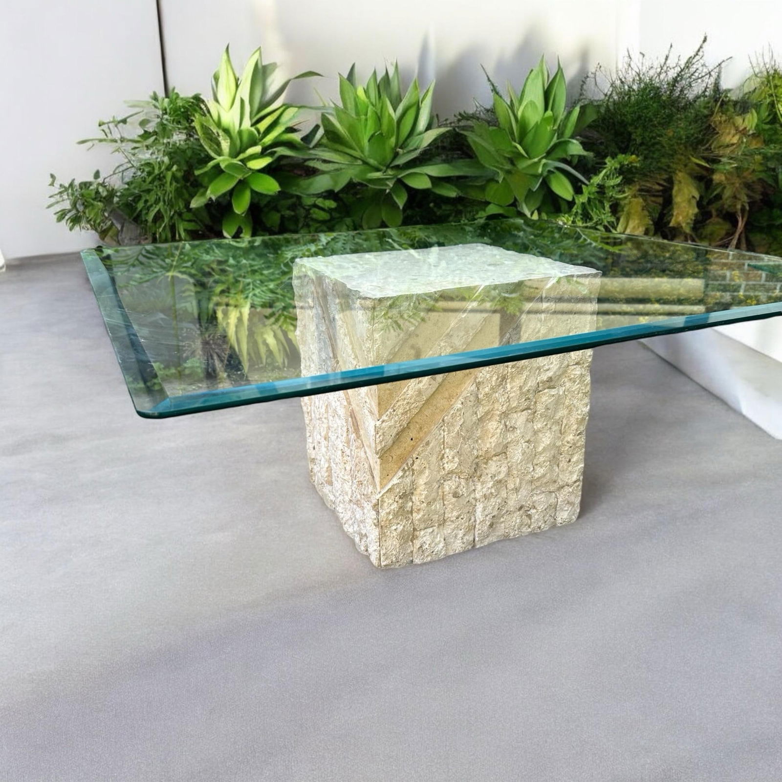 Modernist Tesselated Stone Table Set of 3 - 3