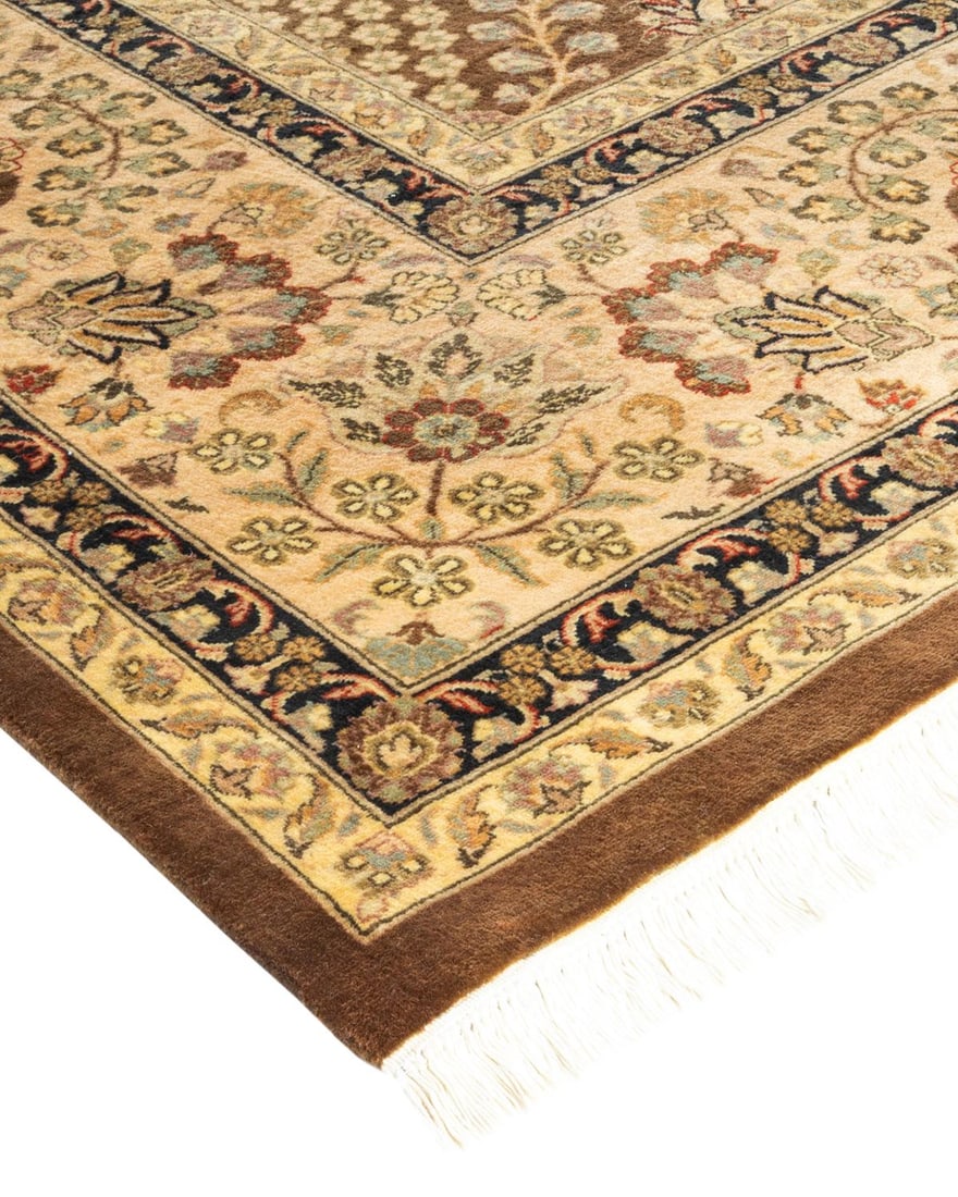 Mogul, One-of-a-Kind Hand-Knotted Area Rug - Brown, 9' 1" x 11' 10" - 2