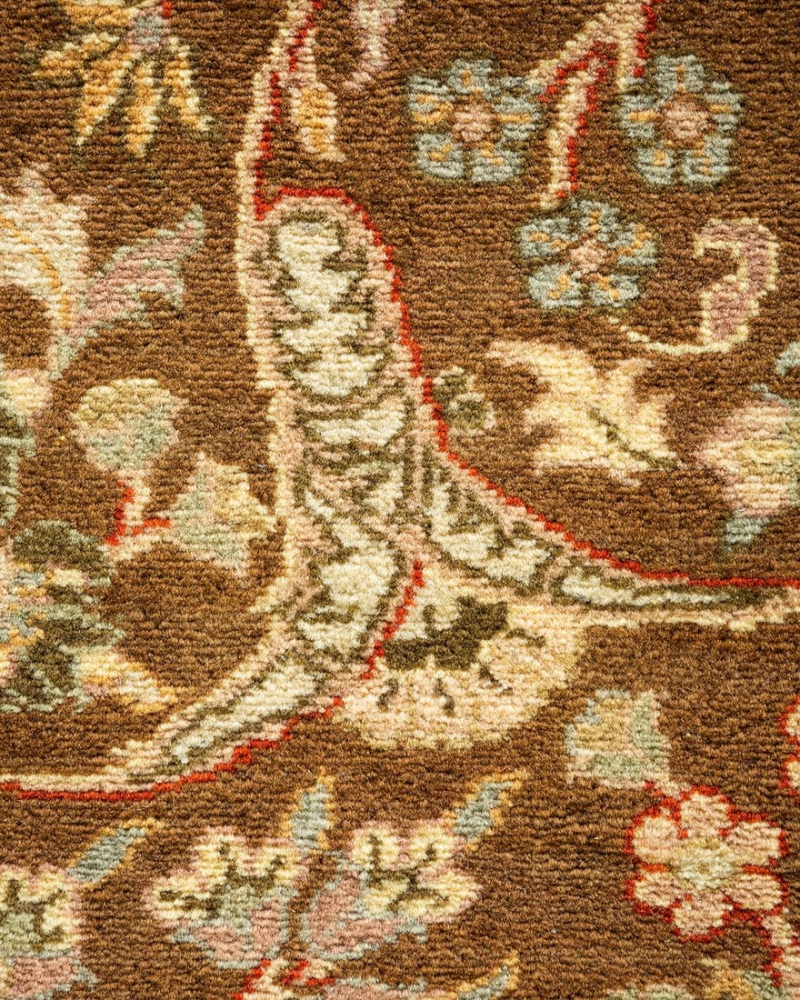 Mogul, One-of-a-Kind Hand-Knotted Area Rug - Brown, 9' 1" x 11' 10" - 3