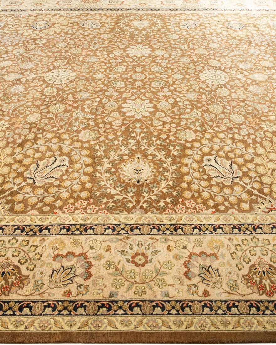 Mogul, One-of-a-Kind Hand-Knotted Area Rug - Brown, 9' 1" x 11' 10" - 4