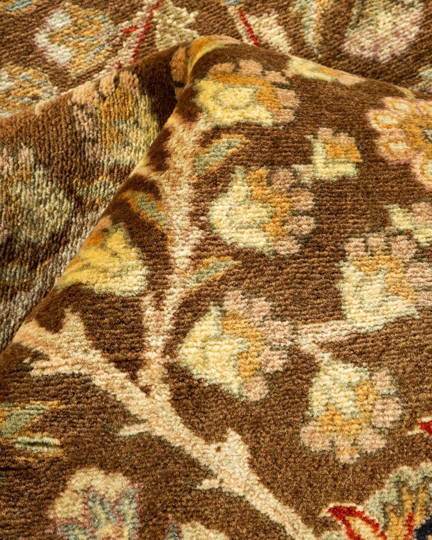 Mogul, One-of-a-Kind Hand-Knotted Area Rug - Brown, 9' 1" x 11' 10" - 7