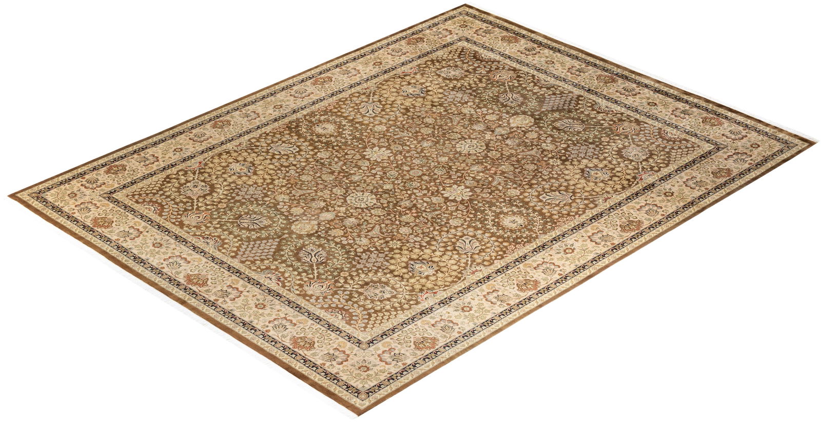 Mogul, One-of-a-Kind Hand-Knotted Area Rug - Brown, 9' 1" x 11' 10" - 8