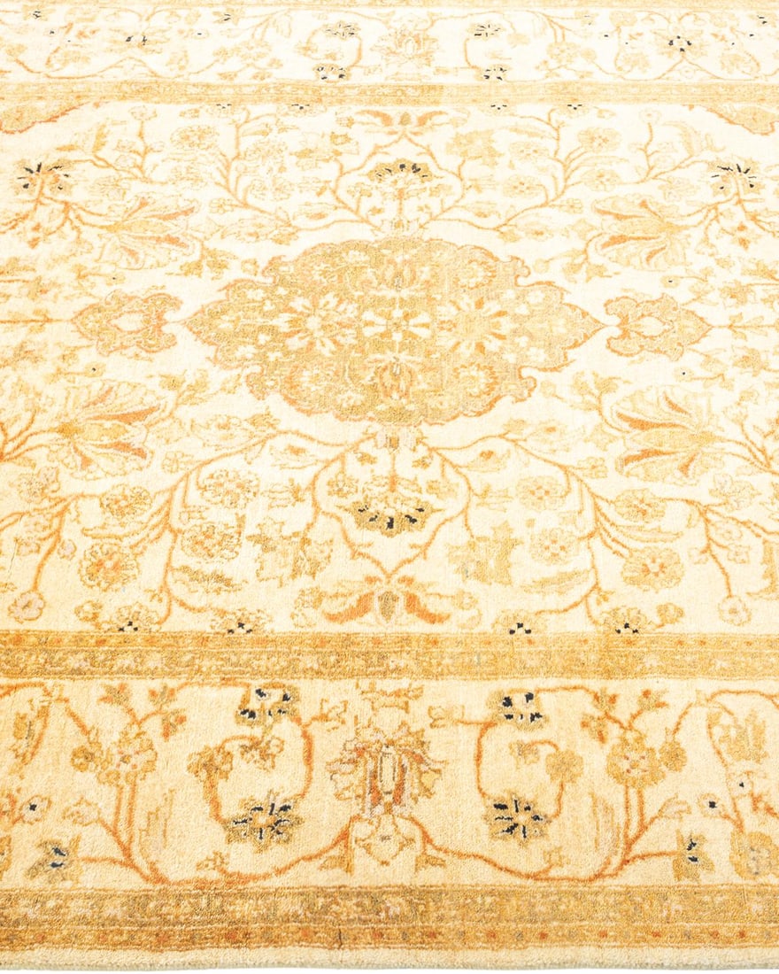 Mogul, One-of-a-Kind Hand-Knotted Area Rug - Ivory, 4' 1" x 6' 5" - 4