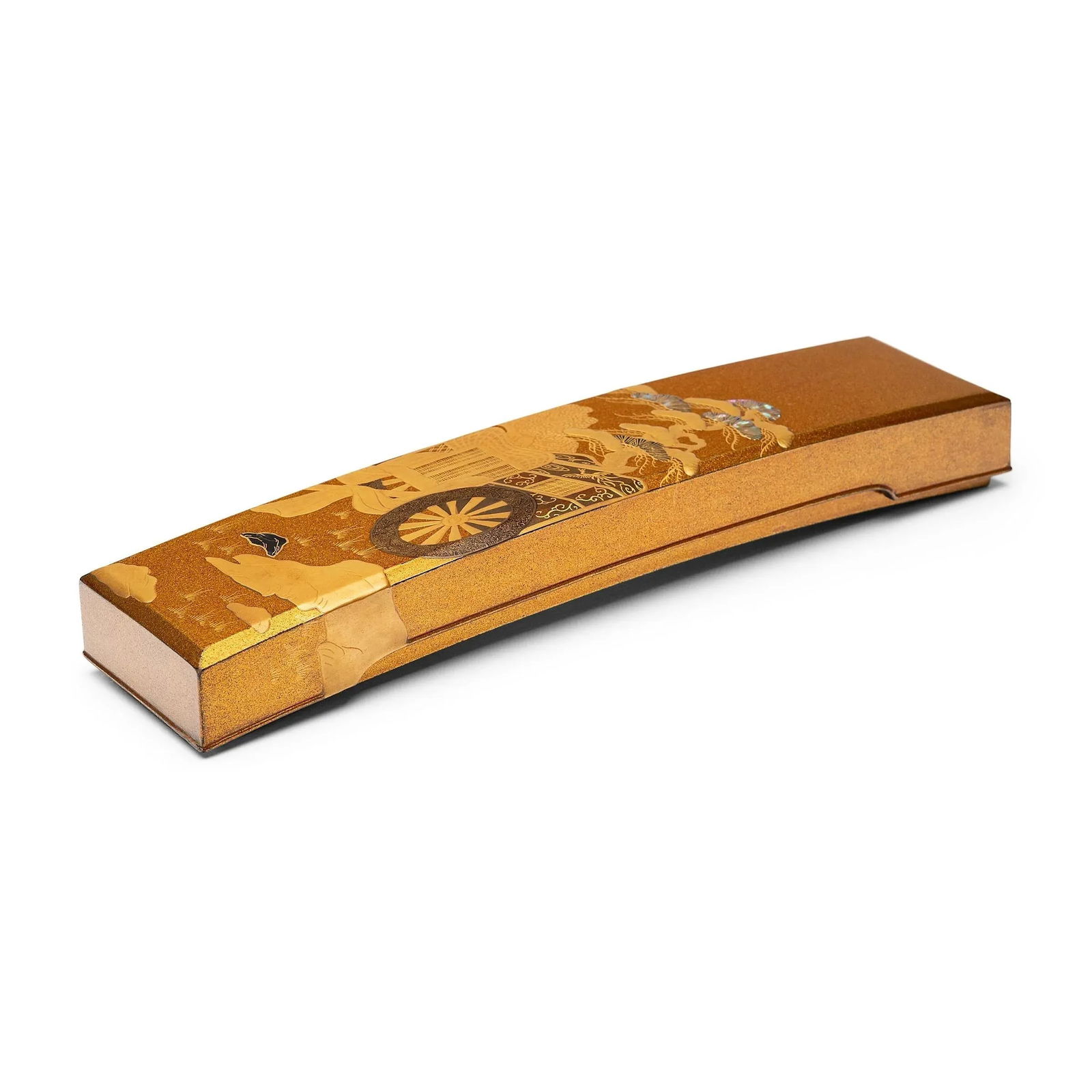 Japanese Meiji Gilt Lacquer Writing Desk & Poem Box - A Pair - 2