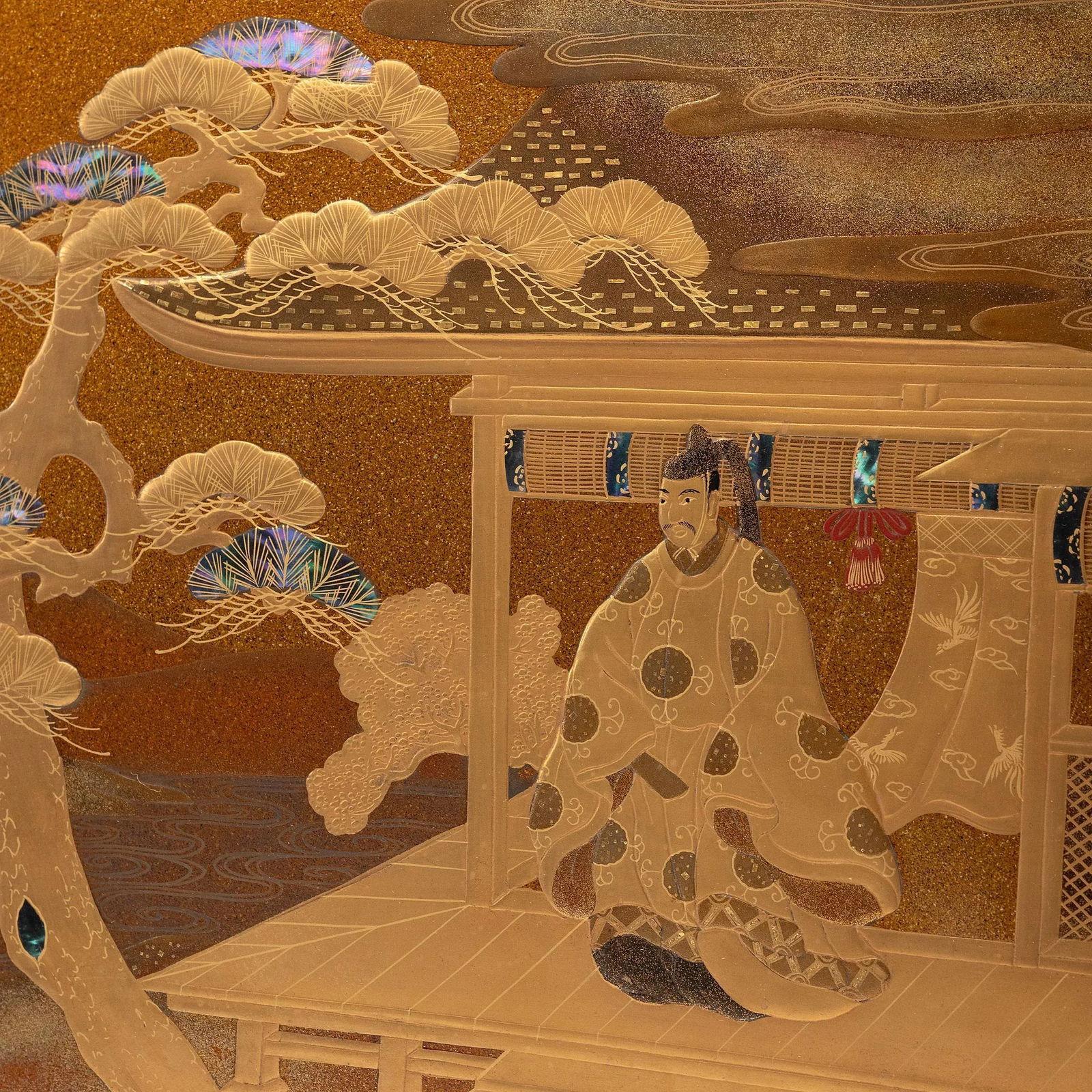 Japanese Meiji Gilt Lacquer Writing Desk & Poem Box - A Pair - 8