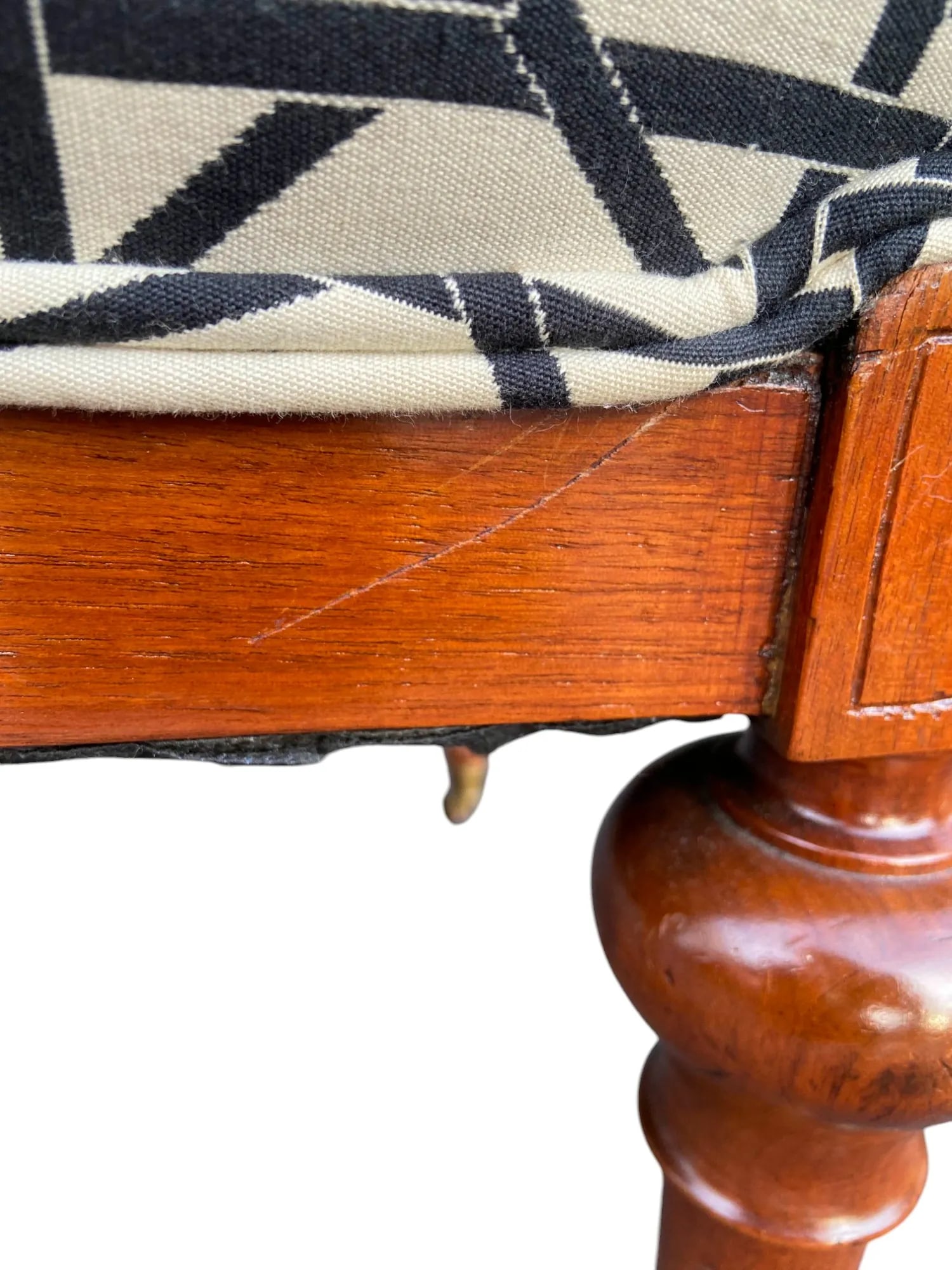 Late 19th Century Victorian Upholstered Side Chair on Casters - 8