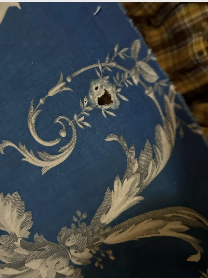 Antique French Toile Fabric - 7