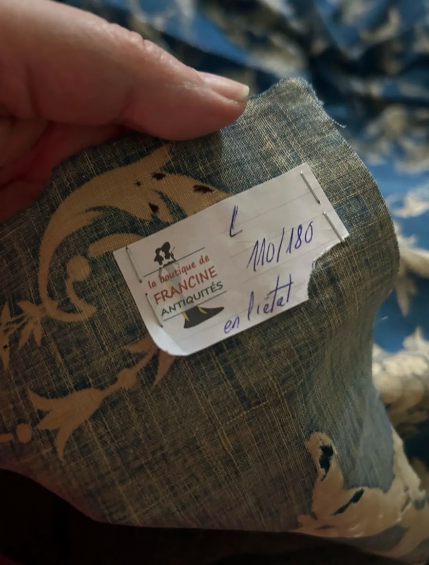 Antique French Toile Fabric - 8