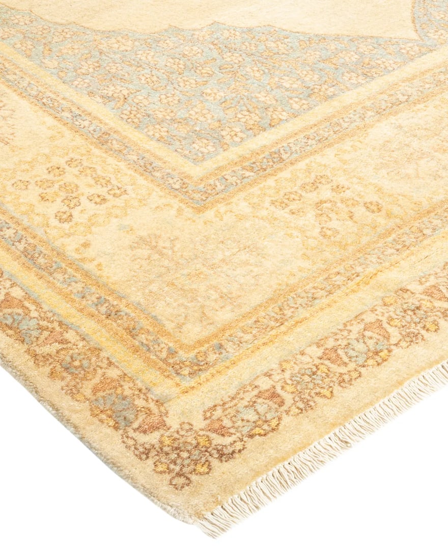 Mogul, One-of-a-Kind Hand-Knotted Area Rug - Ivory, 4' 1" x 6' 4" - 2