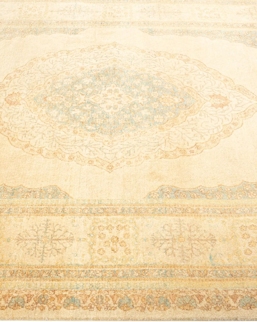 Mogul, One-of-a-Kind Hand-Knotted Area Rug - Ivory, 4' 1" x 6' 4" - 4