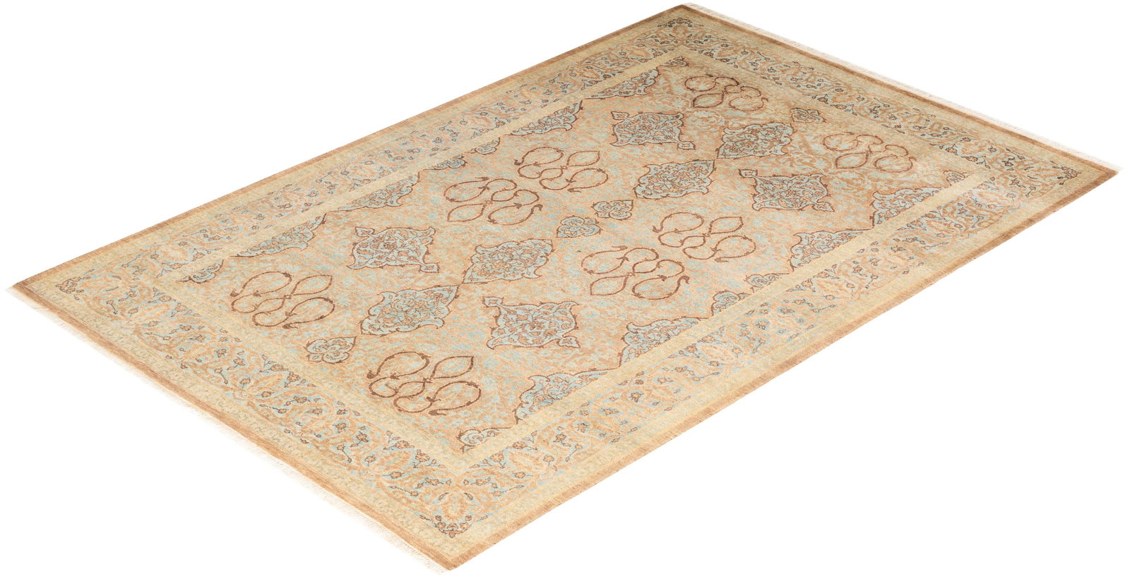 Mogul, One-of-a-Kind Hand-Knotted Area Rug - Brown, 4' 3" x 6' 5" - 8