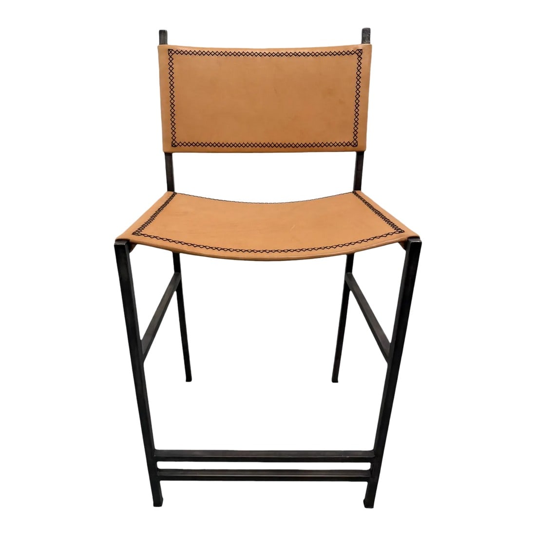 Sol & Luna Tan Leather and Iron Counter Stool (1 of 9)
