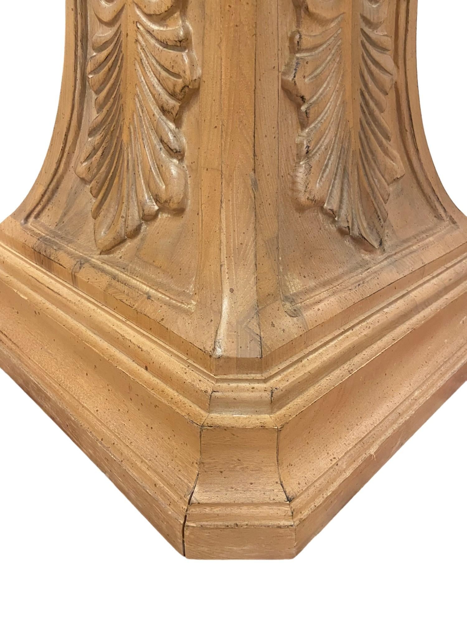 Weiman Attributed Glass & White Oak Pedestal Dining Table - 4