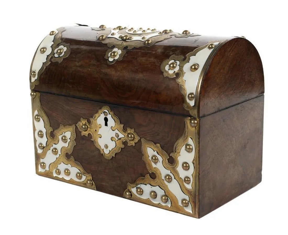 19th C. English Domed Walnut Document Box (1 of 9)