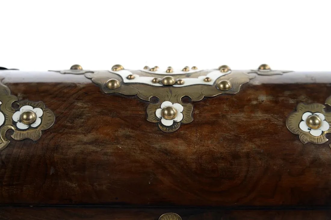 19th C. English Domed Walnut Document Box - 4