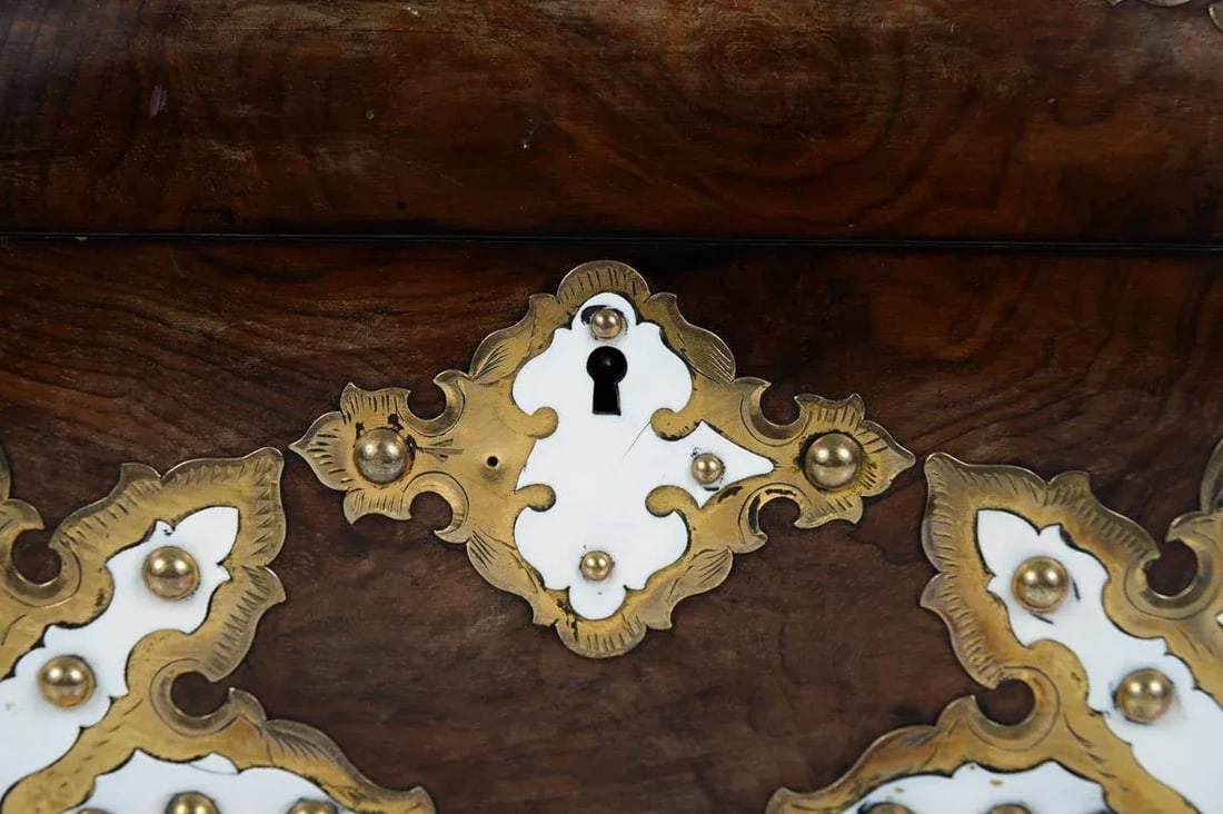 19th C. English Domed Walnut Document Box - 5