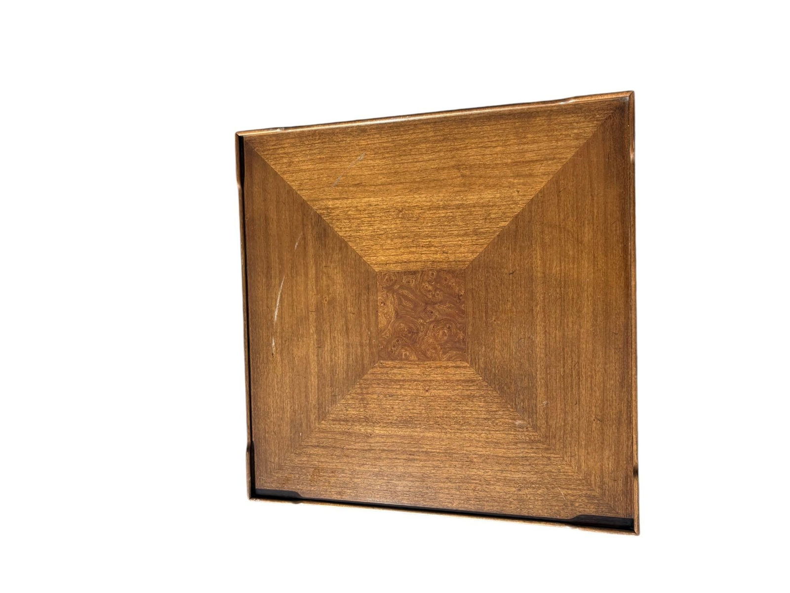 Pair of Drexel Mediterranean Style Maple and Burl Elm Side Tables - 5