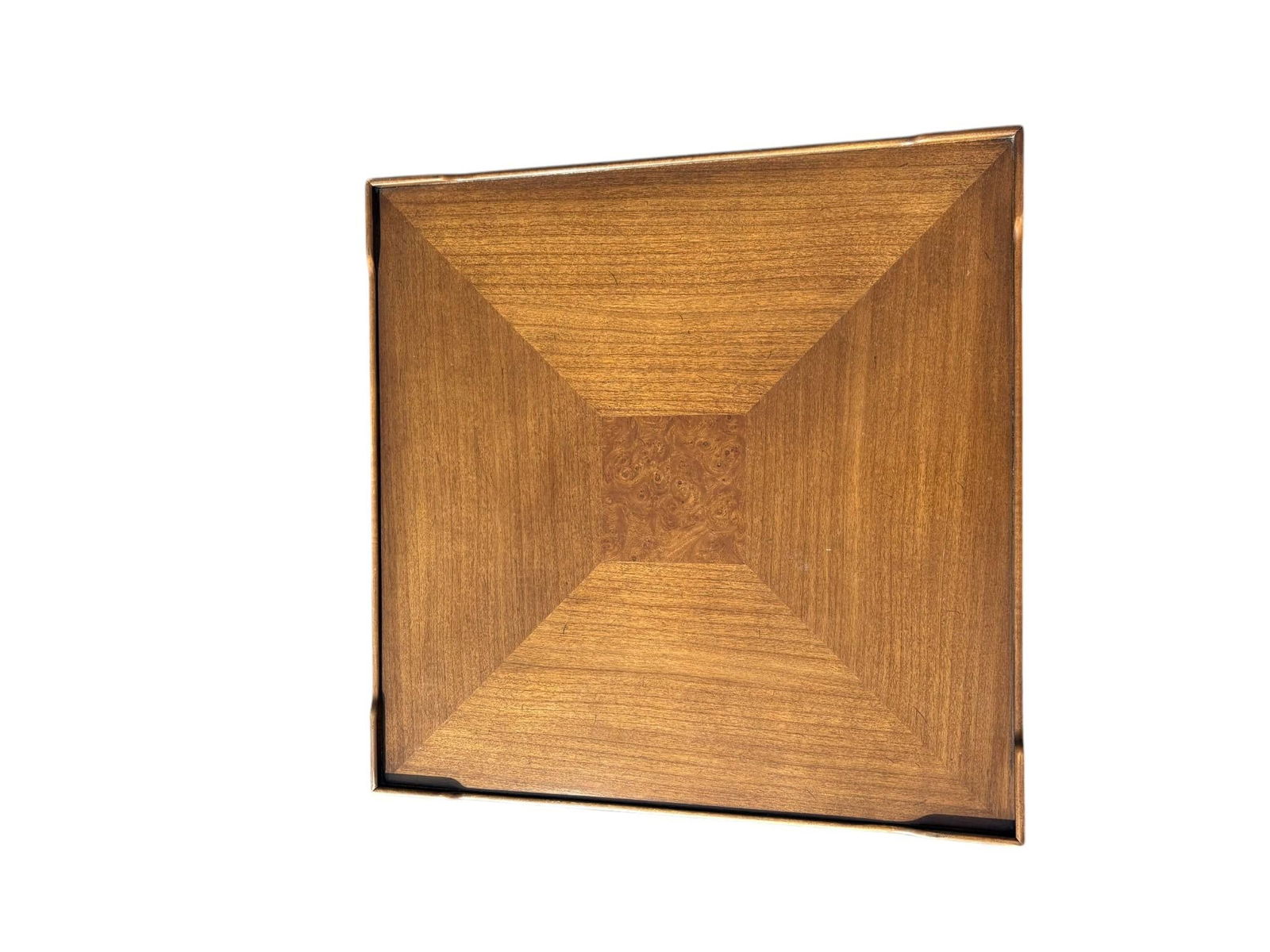 Pair of Drexel Mediterranean Style Maple and Burl Elm Side Tables - 6