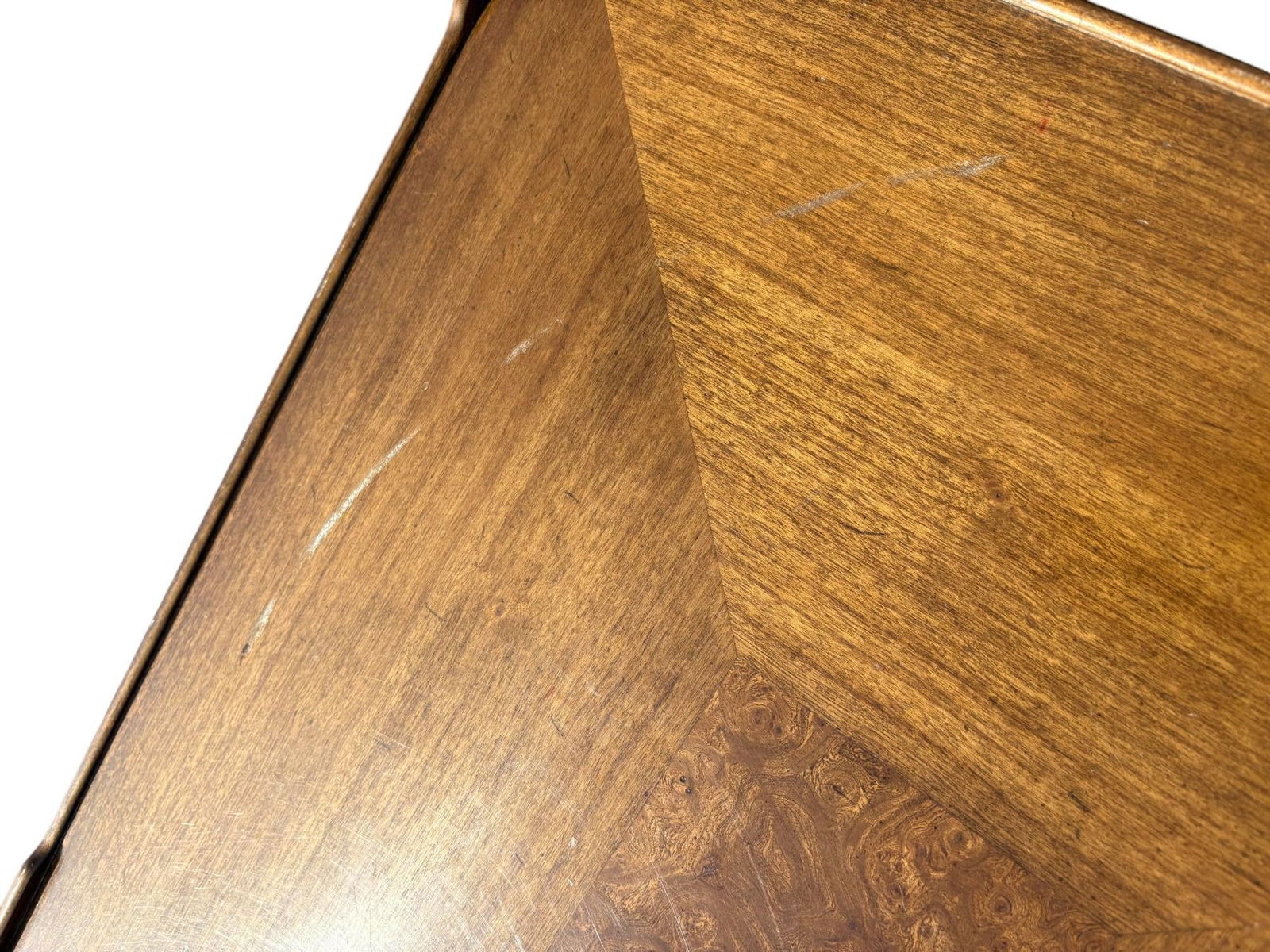 Pair of Drexel Mediterranean Style Maple and Burl Elm Side Tables - 8