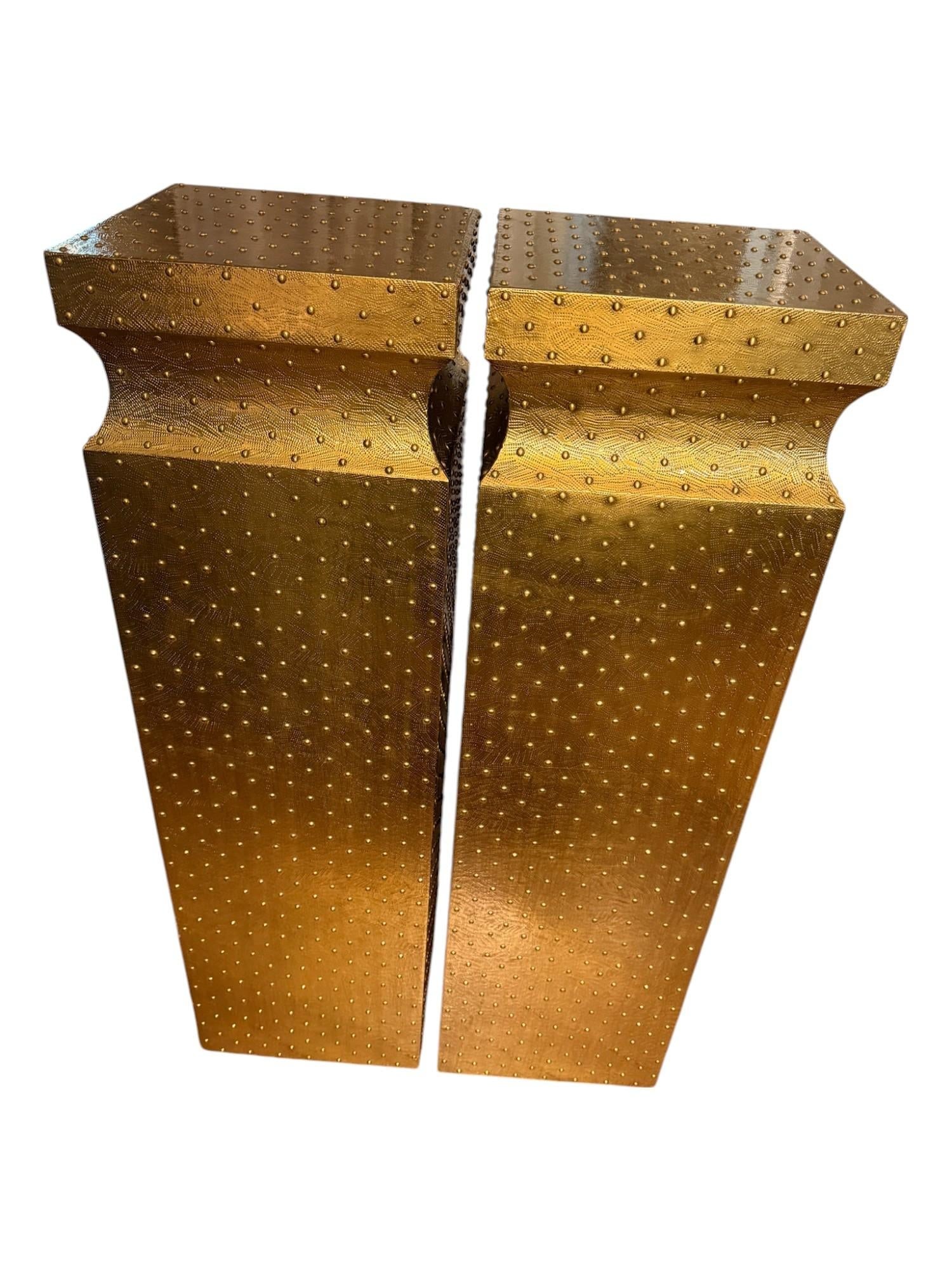 Global Views Studio a Circo Brass Pedestals - A Pair - 2