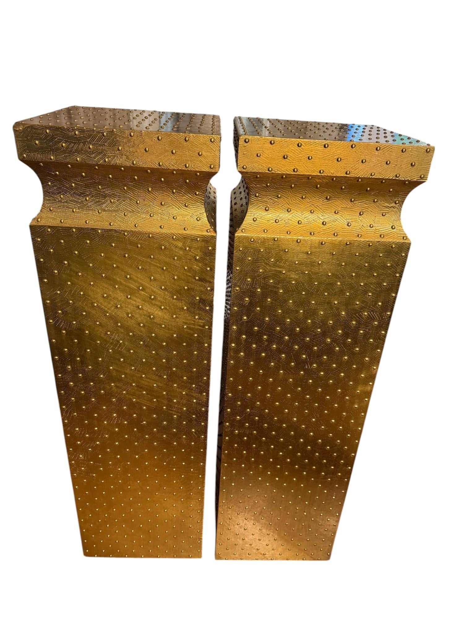 Global Views Studio a Circo Brass Pedestals - A Pair - 4