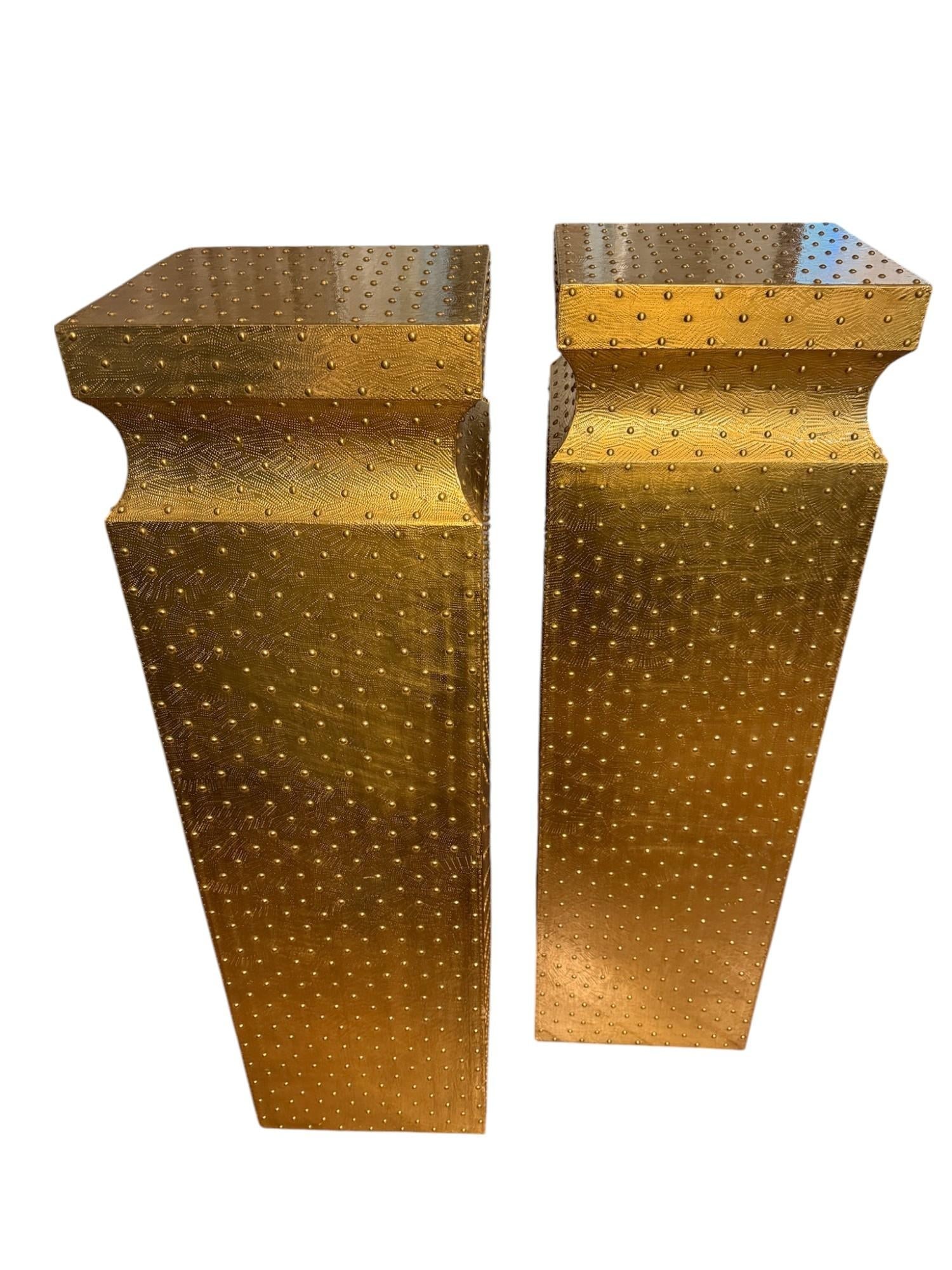 Global Views Studio a Circo Brass Pedestals - A Pair - 6