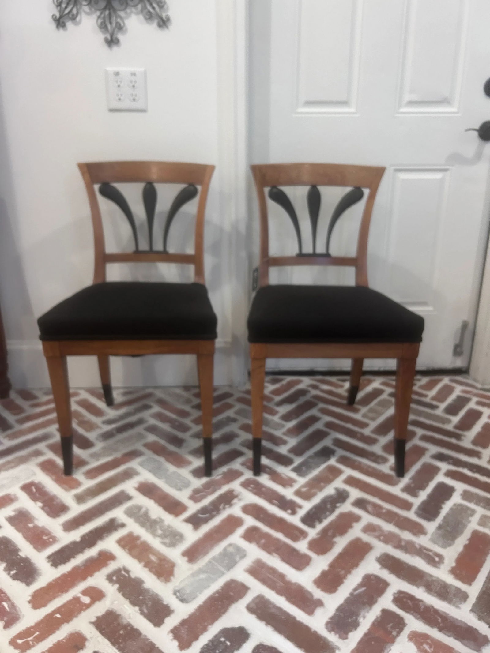 Antique Biedermeier Style Side Chairs, a Pair - 9