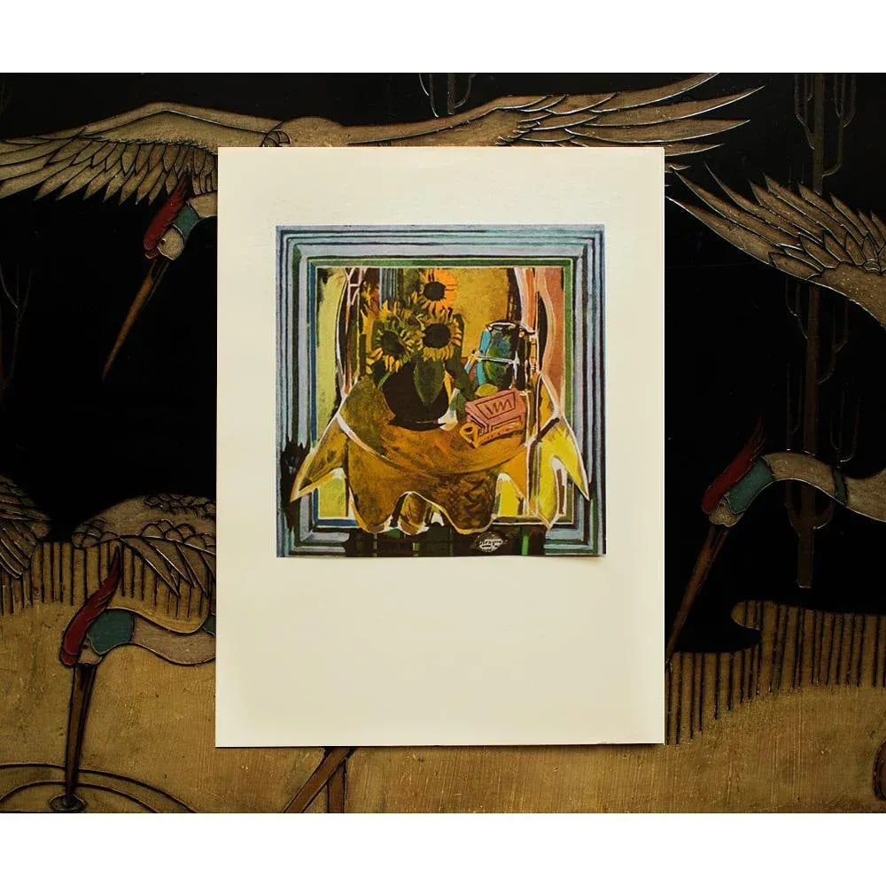1940s After Georges Braque "Sunflowers", First Edition Period Cubist Swiss Offset Lithograph - 5