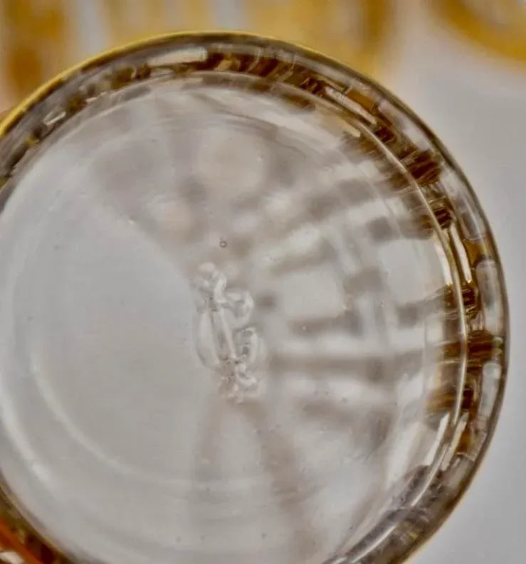 1960s Mid-Century Modern Shoji Highball Glasses With 22kt Trellis Detailing by Imperial Glass- Set o - 4