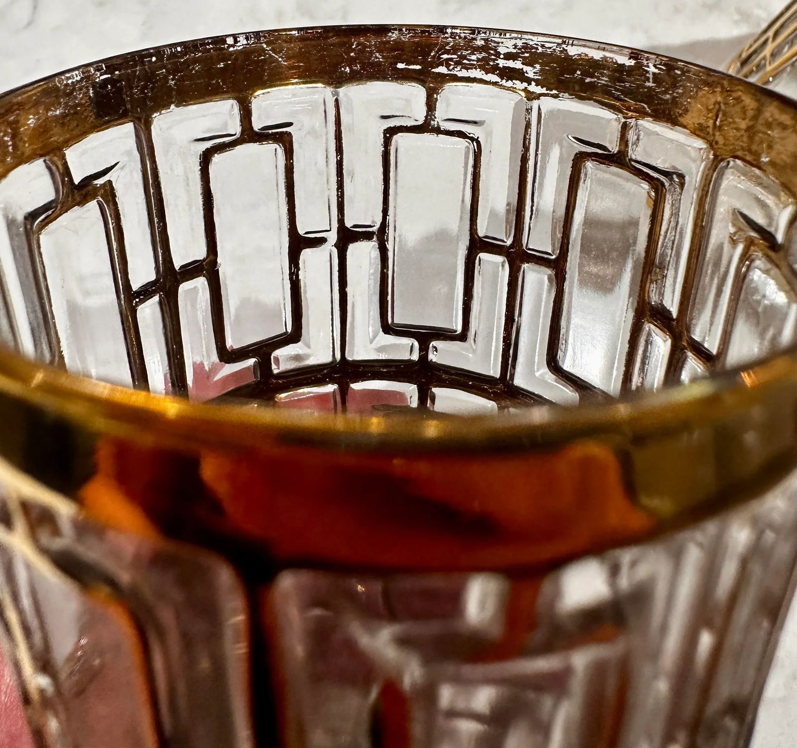 1960s Mid-Century Modern Shoji Highball Glasses With 22kt Trellis Detailing by Imperial Glass- Set o - 8