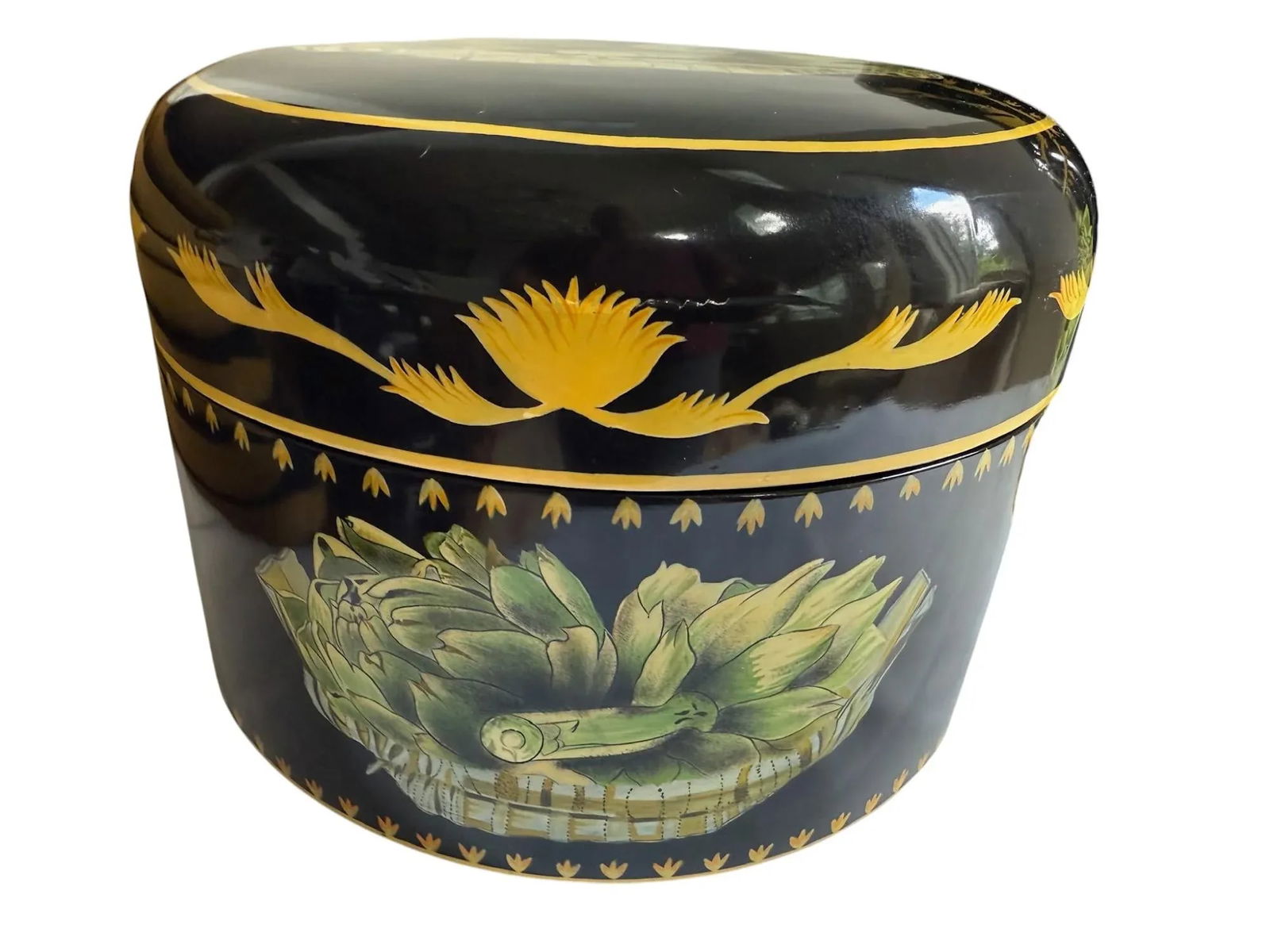 Maitland-Smith Round Lidded Boxes - A Pair - 6