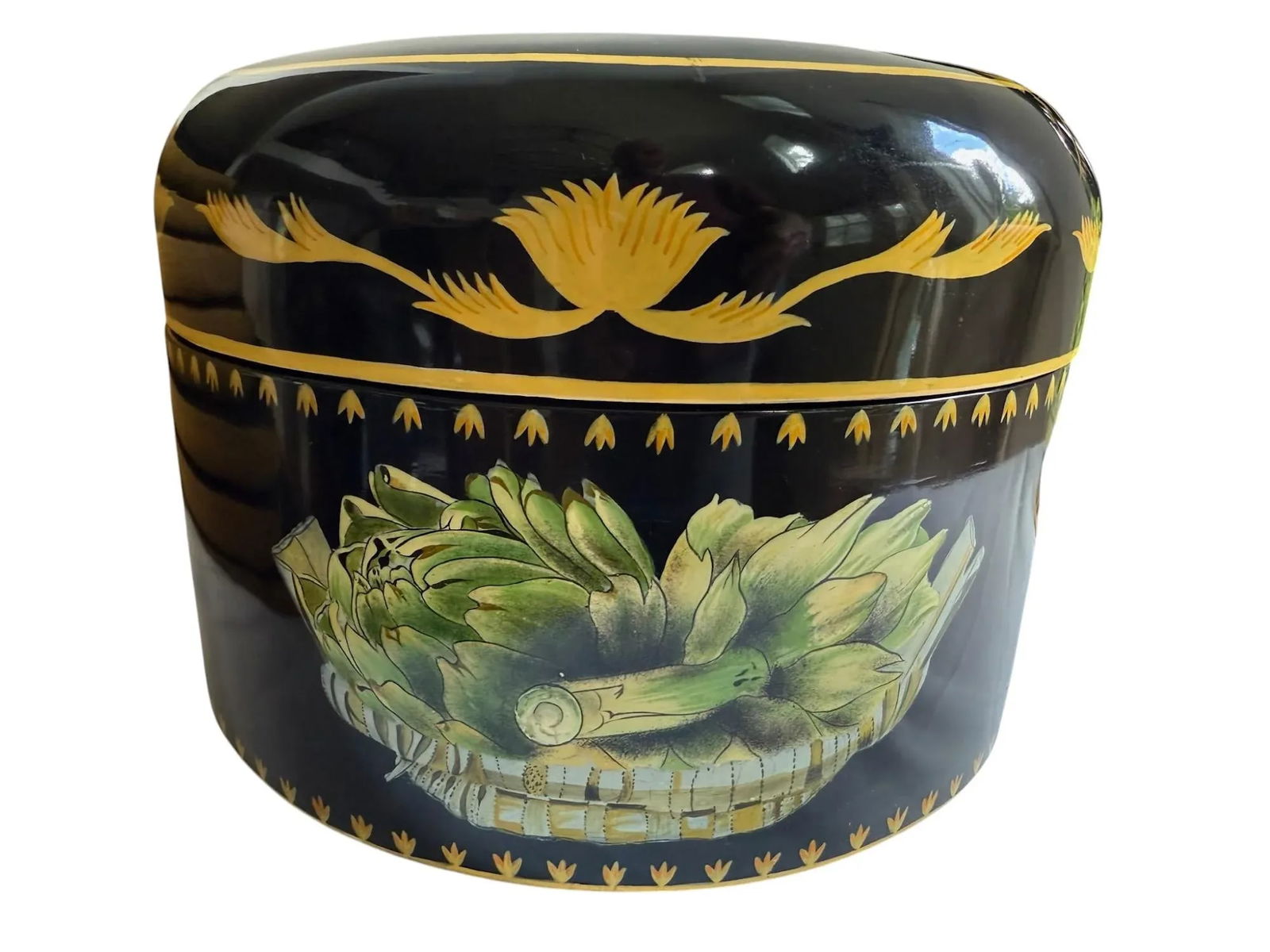 Maitland-Smith Round Lidded Boxes - A Pair - 7