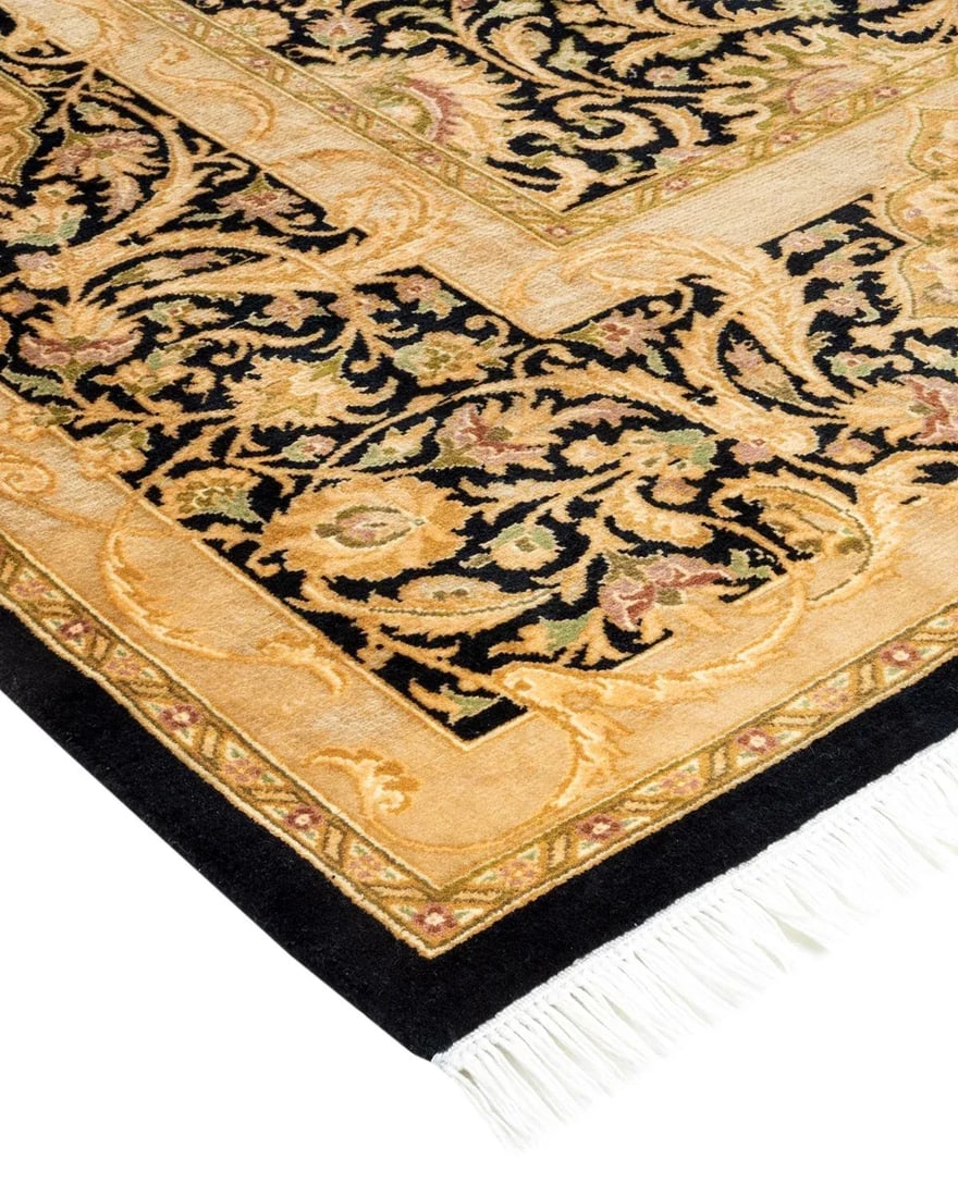 Mogul Hand-Knotted Area Rug - Black , 8' 1" x 10' 0" - 2